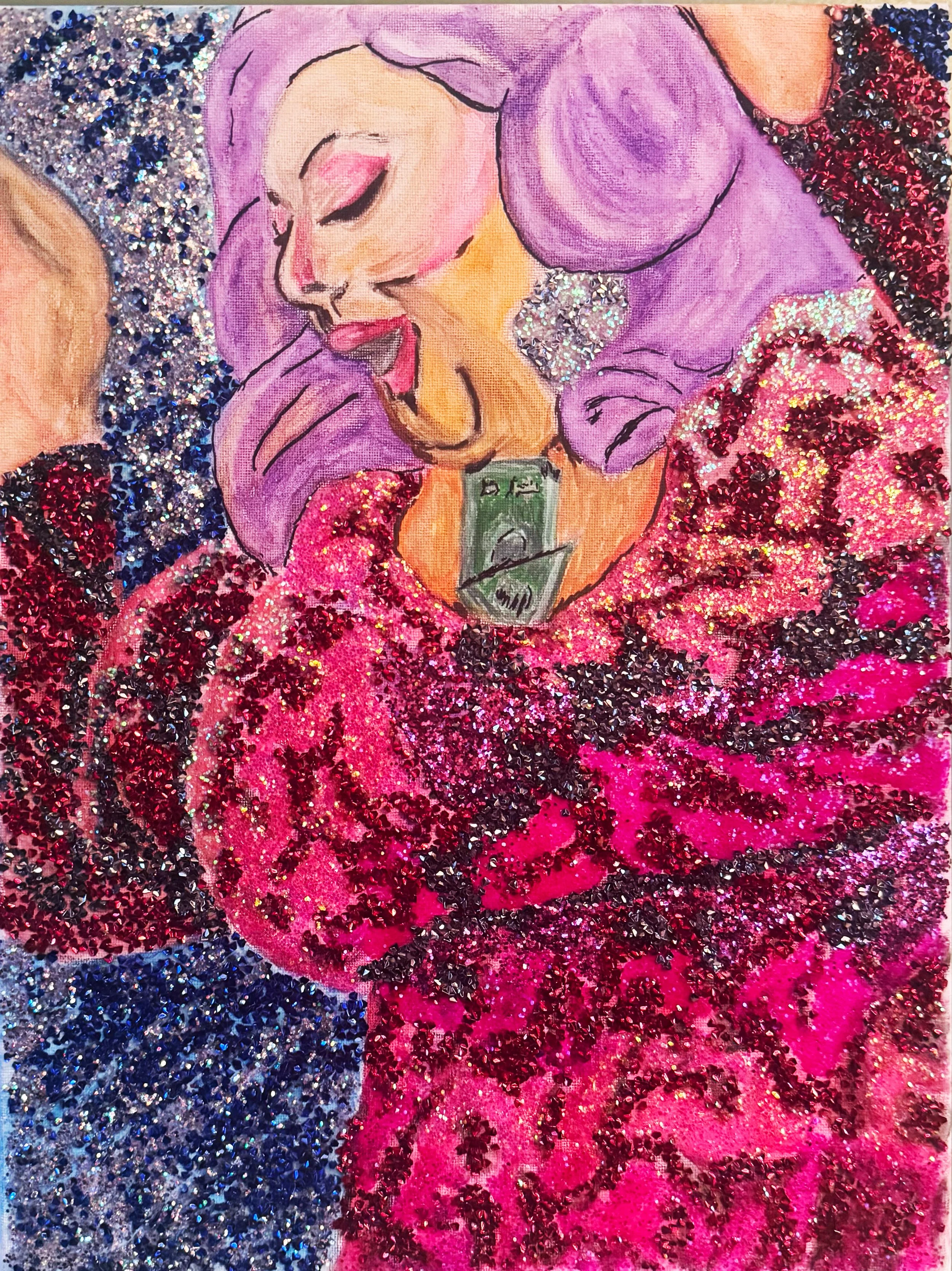 Glorious, mixed media, 16" x 20"