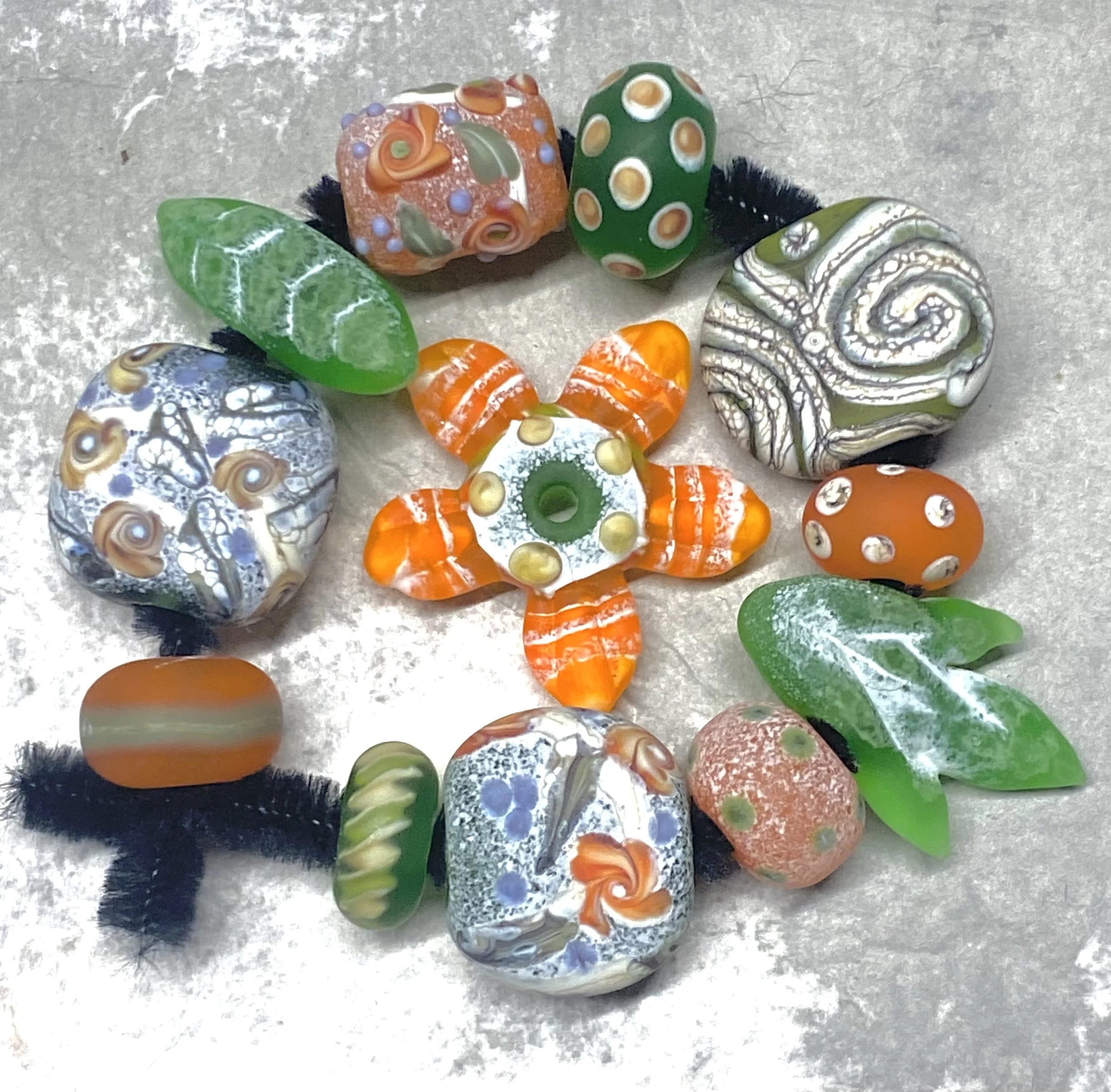 Spring Transition Floral - 12 bead set