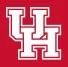 Houston Cougars logo with a red background