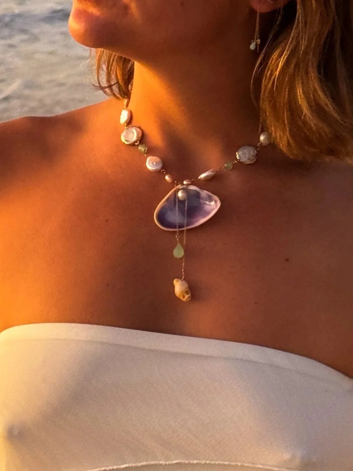 Violet Shell Necklace