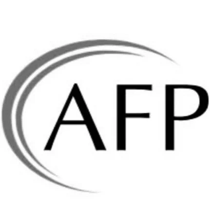 Logo with the letters 'AFP' and curved lines.