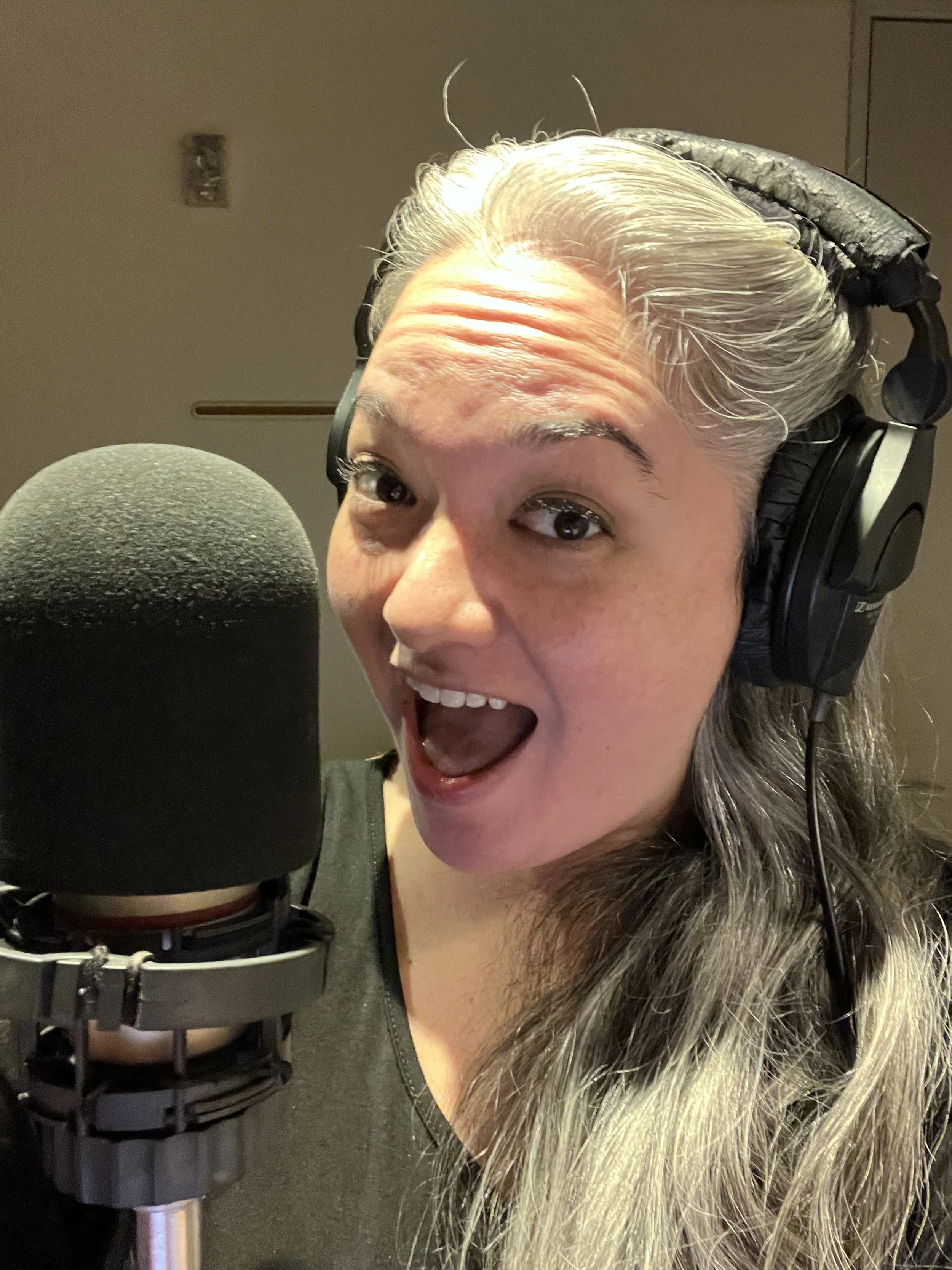 Fun time recording for retainer voiceover client in studio. Hawaii voiceover artist.