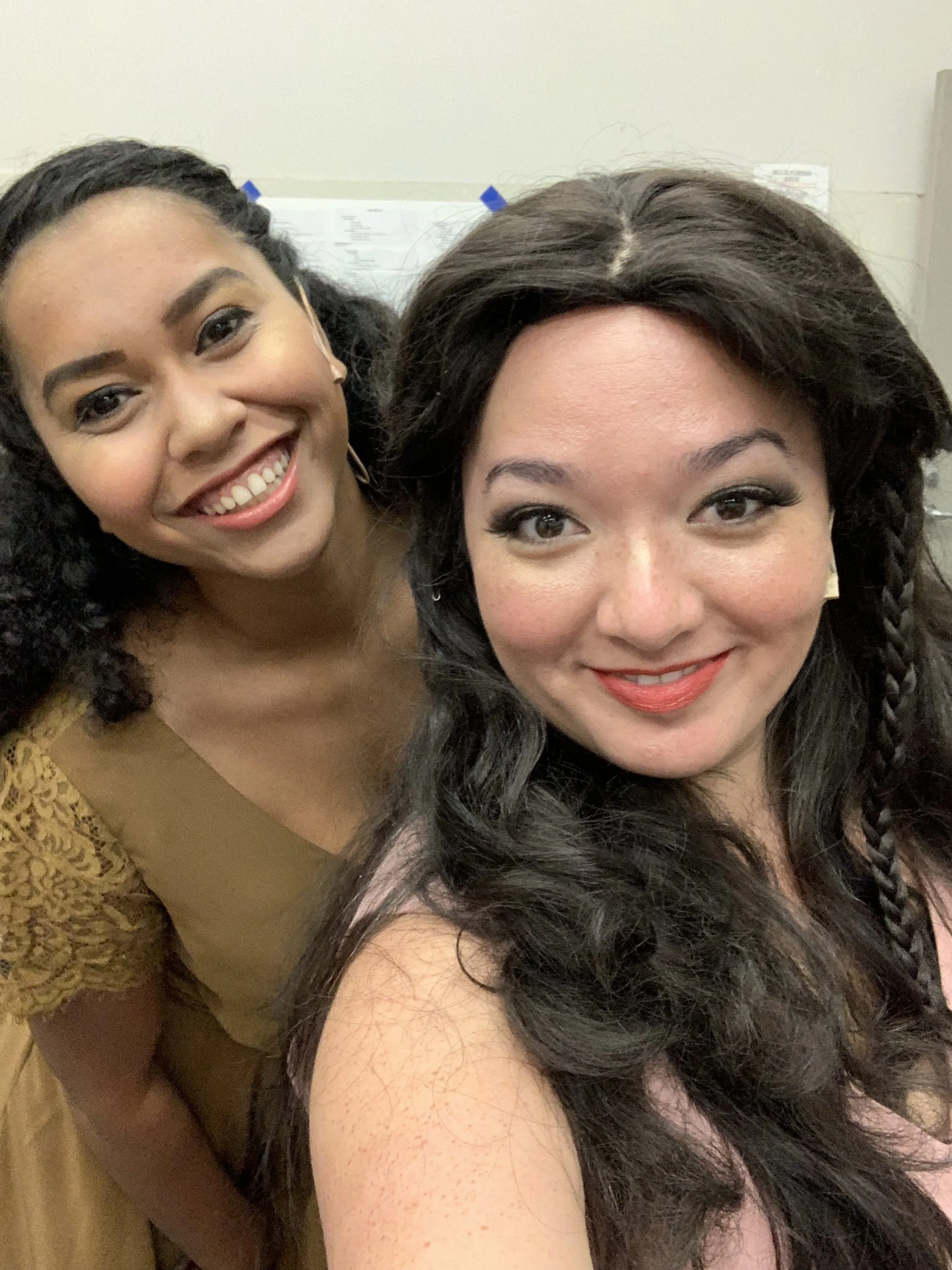 CHILDREN OF EDEN Broadway musical at Paliku Theatre (I'm a Bright Kid Foundation) with cast in the dressing room in Kaneohe, Hawaii. Wig for the win!