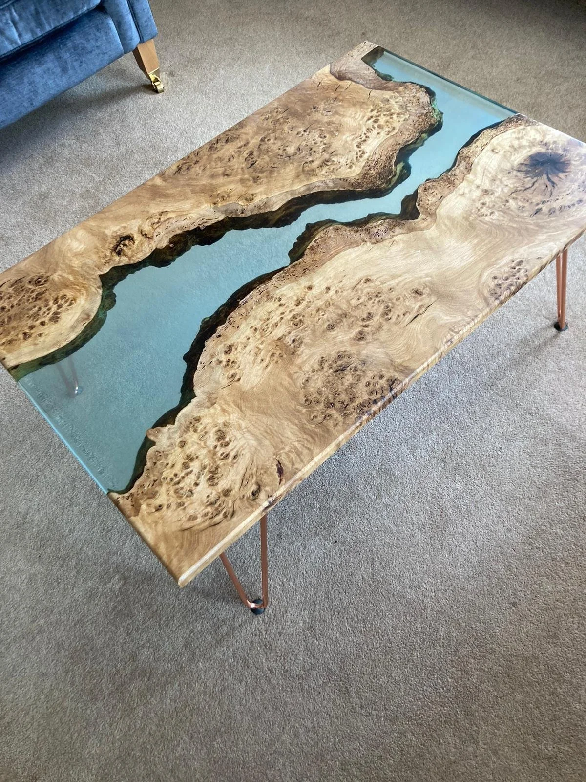 Resin coffee table. From £399