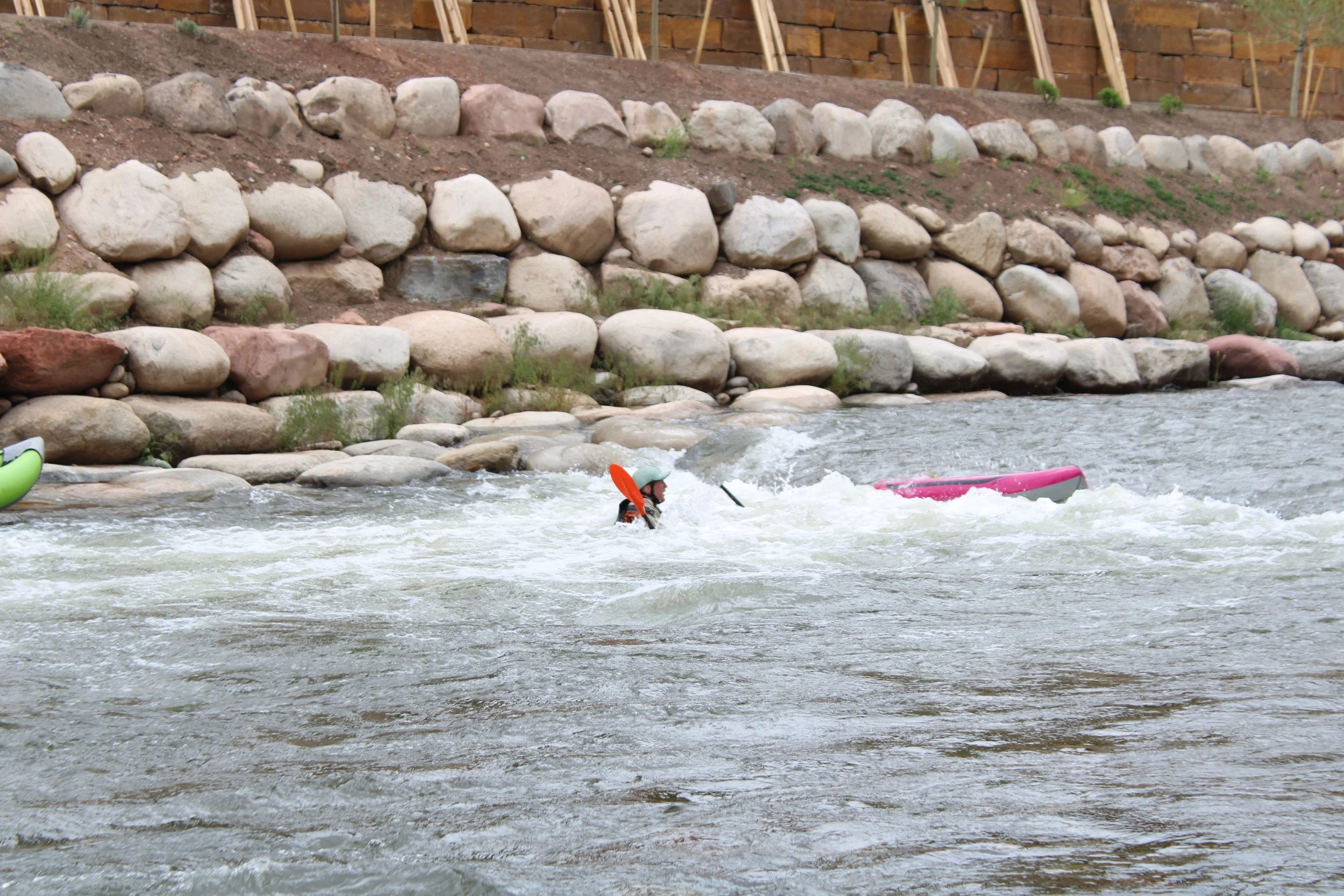 inflatable kayaking on the roaring fork