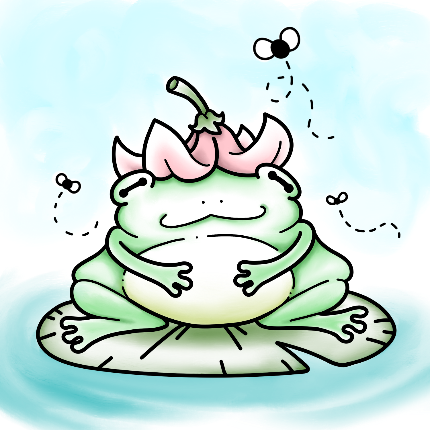 "Froggy", Procreate on iPad.