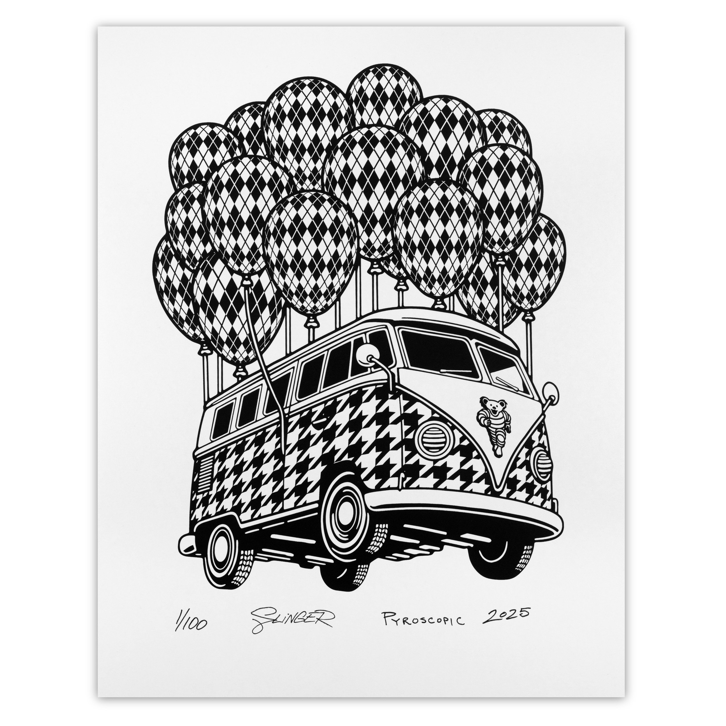 'SLINGER FLYING BUS' PRINT