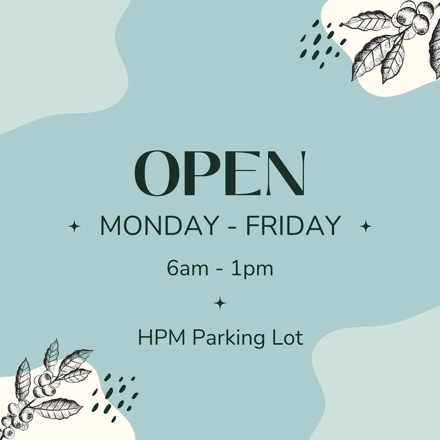 Monday thru Friday come and get &lsquo;em! Stay tuned as we&rsquo;ll be opening a weekend day soon 🐋☕️

If you join our mailing list - we&rsquo;ll send out special updates and discount codes! Sign up thru our website, link in bio.