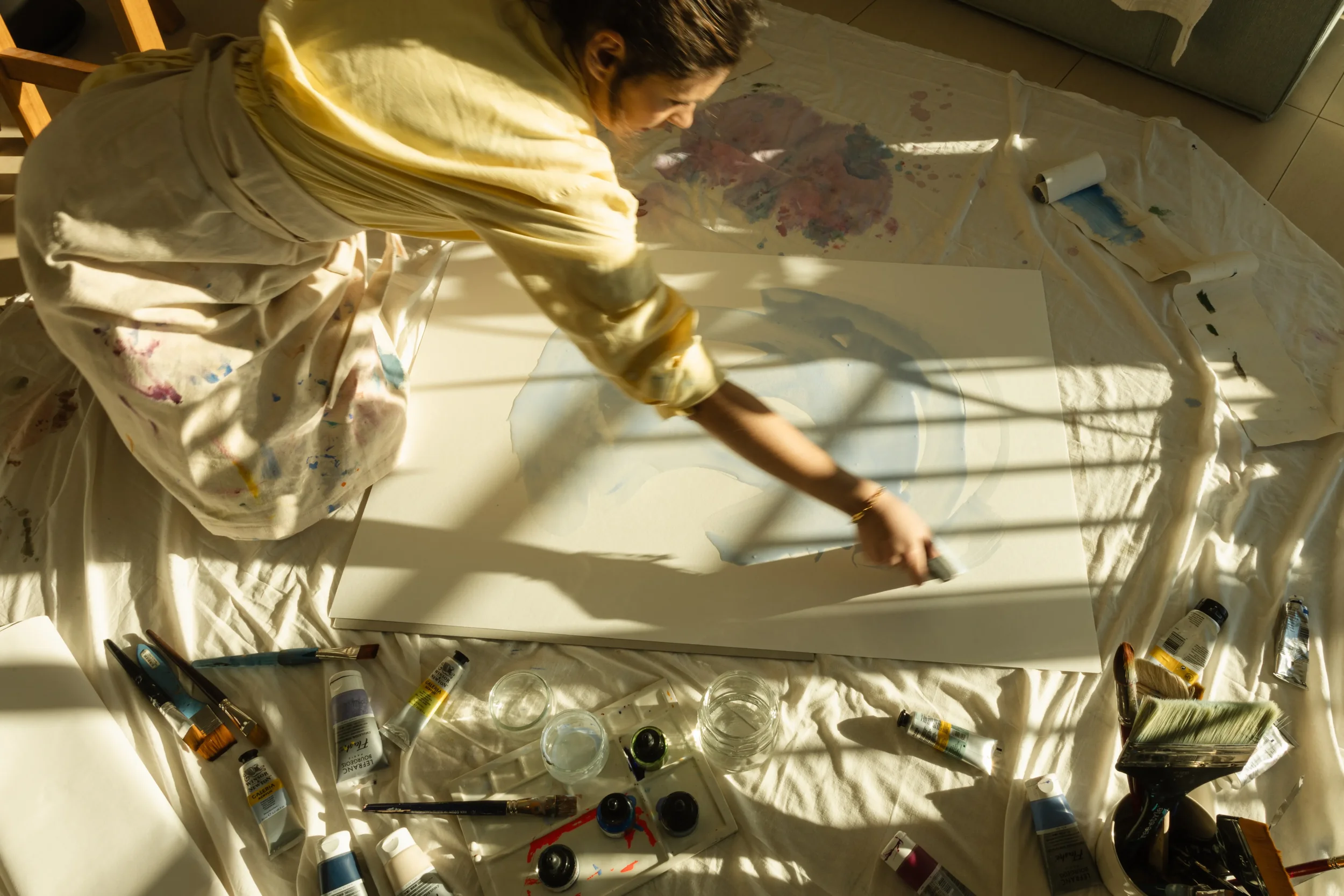 Original abstract painting handmade in Portugal by Margarida Atelier