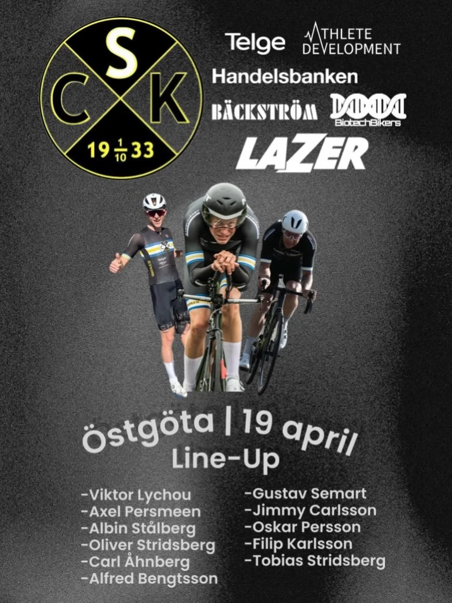 We&rsquo;re getting ready for the season to kick off here in Sweden with the &Ouml;stg&ouml;ta race tomorrow.🇸🇪

The line-up is set, the carbs are topped up, and the team is ready to go full gas. 🏁 Let&rsquo;s Gooo! 🏎️

#s&ouml;dert&auml;ljecycli