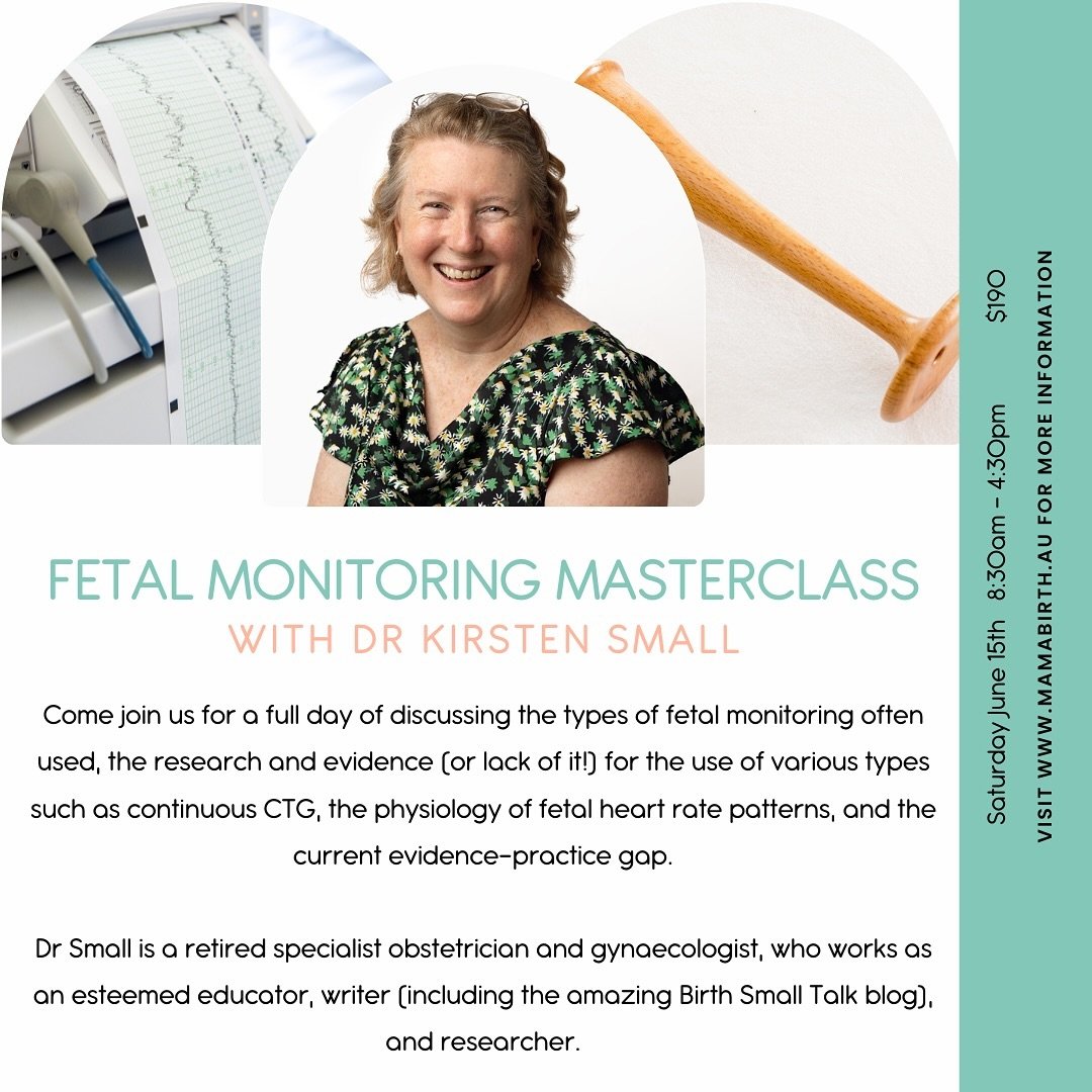 ⭐️PROFESSIONAL WORKSHOP⭐️
&nbsp;
We&rsquo;re so pleased to be offering a full day masterclass discussing all things fetal monitoring!
&nbsp;
Run by the amazing Dr Kirsten Small (@birthsmalltalk) this is great opportunity for midwives, doulas and othe