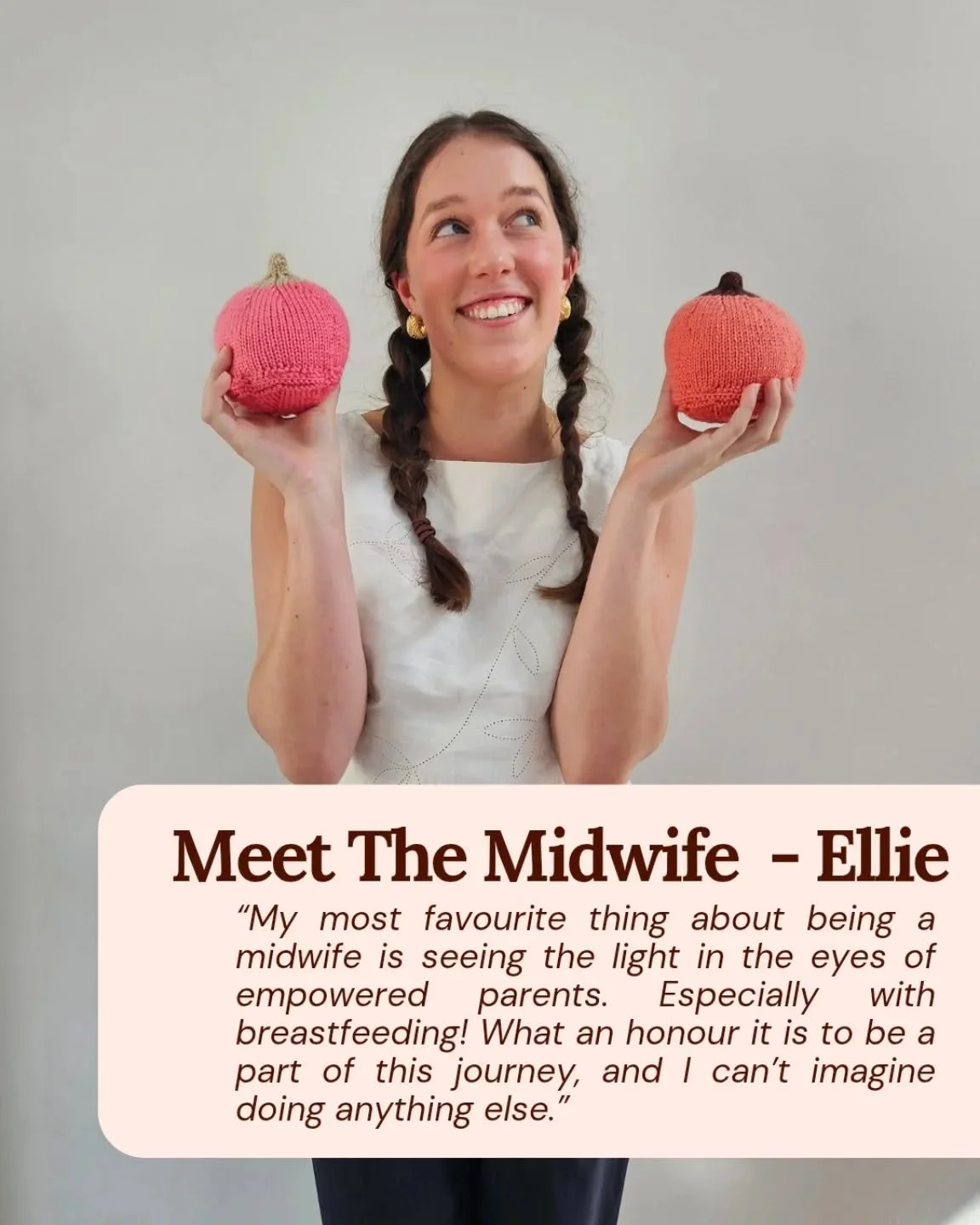 Next up in our Meet the Midwife series is the amazing Ellie.

Ellie is dedicated to supporting families through every step of pregnancy, birth, and postpartum with warmth, expertise, and reassurance. You can read more about her on our website.

What&