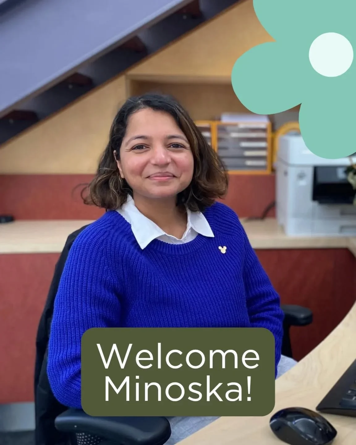 Welcome to our newest admin team member, Minoska! 

If you're in our Kensington clinic on Tuesdays or Thursdays, you'll see her friendly smile behind the reception desk.

Here is a little hello from Minoska herself:

"Having an empowered birth e