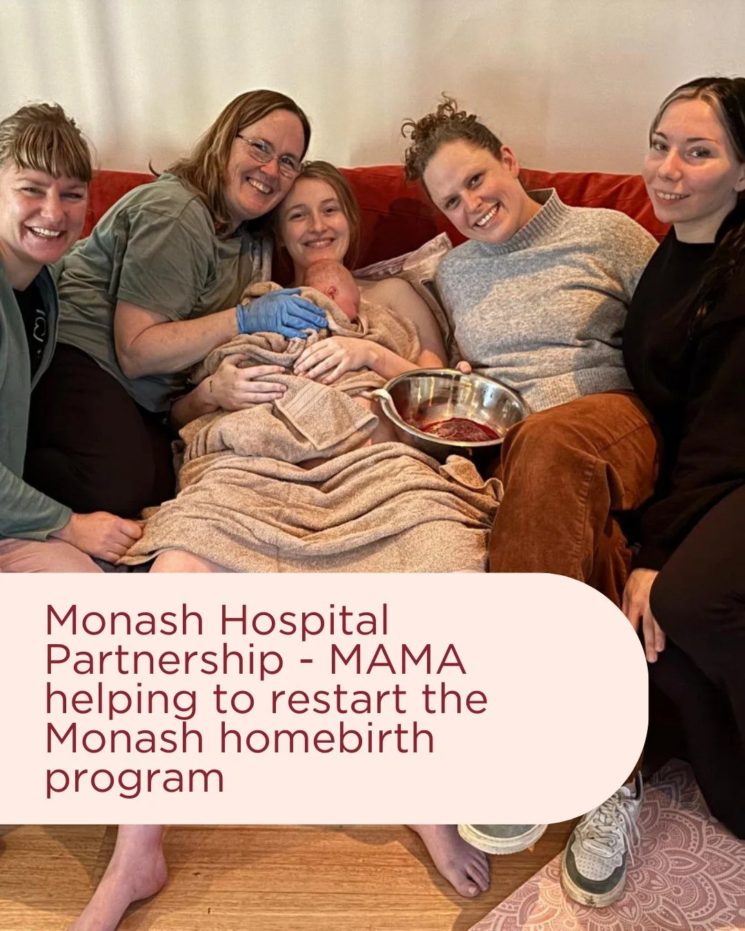 We&rsquo;re so proud to finally share this story!

During COVID, Monash Medical Centre&rsquo;s public homebirth program was forced to close. When the decision was made to restart it, MAMA was approached to form a public&ndash;private partnership to h