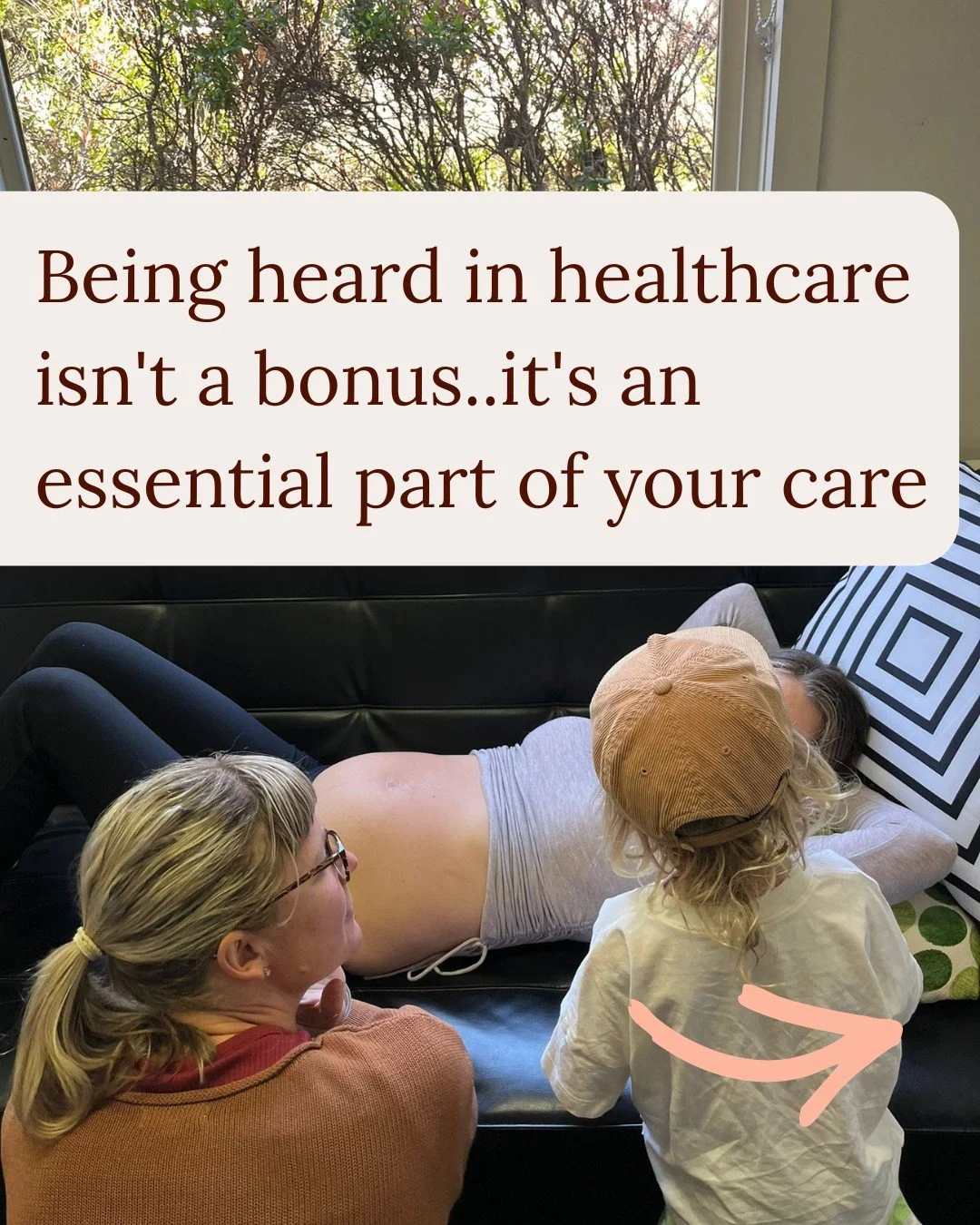 When someone doesn't feel listened to in their care, they unfortunately adjust; they ask fewer questions, they share less, they carry more alone than they should have to and that has ripple effects that last well beyond the birth!

Building care arou
