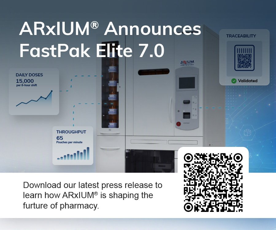 ARxIUM FastPak Elite 7.0 high-volume pharmacy packaging system.