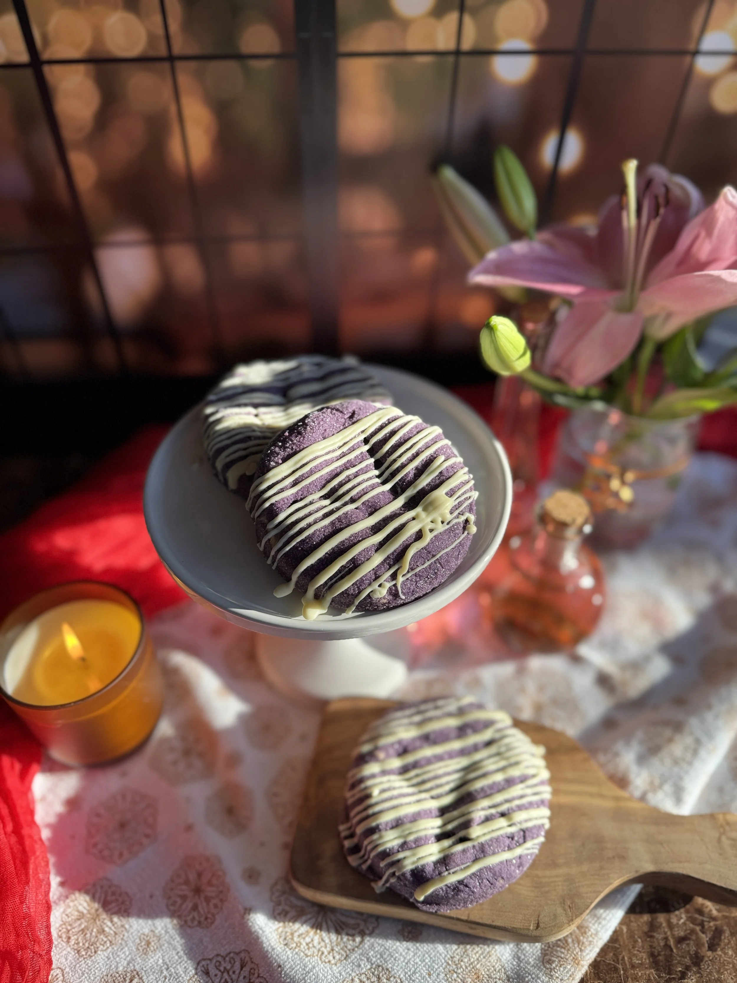 Ube, Pandan & White Chocolate Cookie