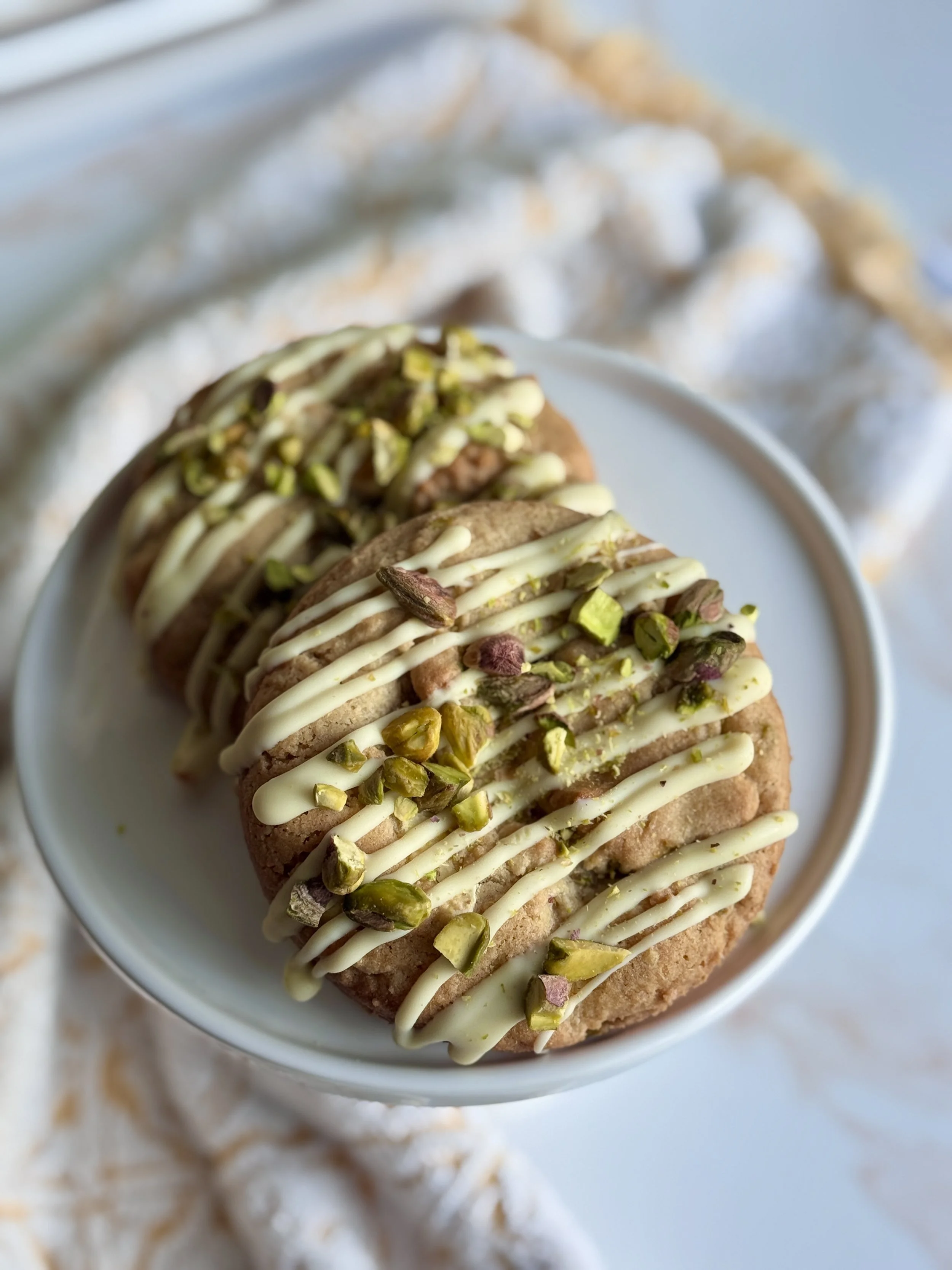 toasted pistachio and white chocolate