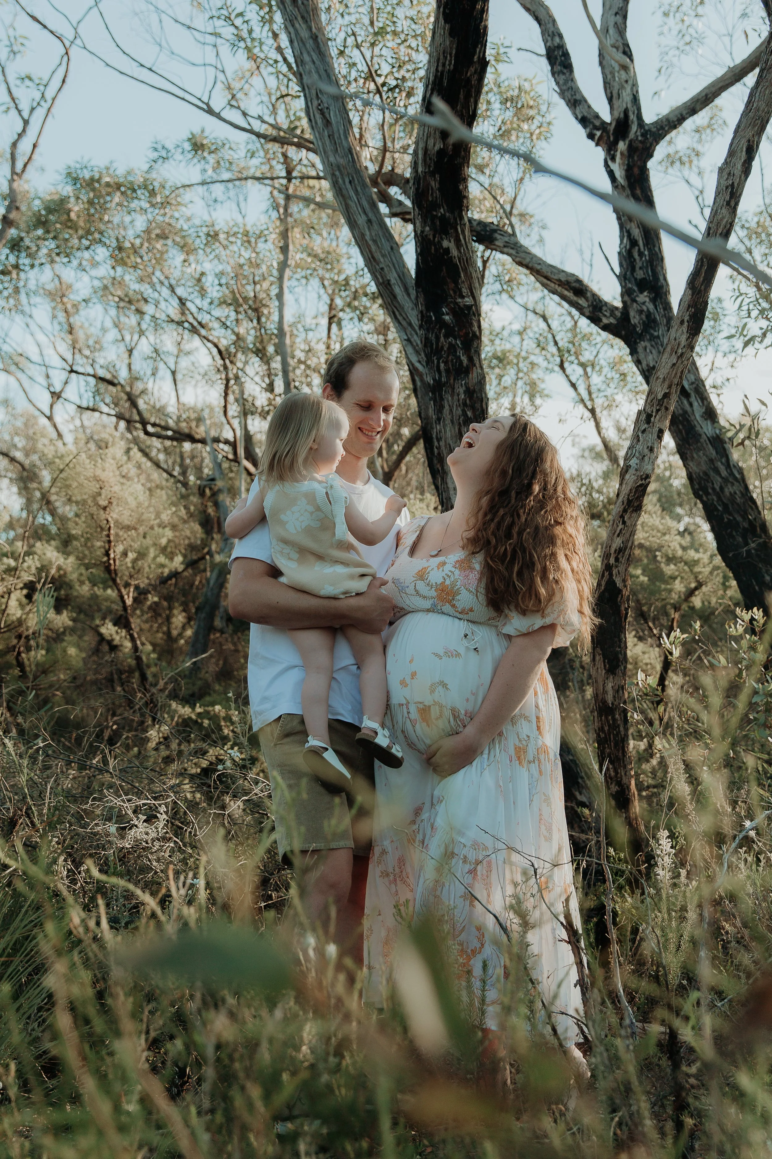 Photography by Alexia sunset family and maternity session with the Green family