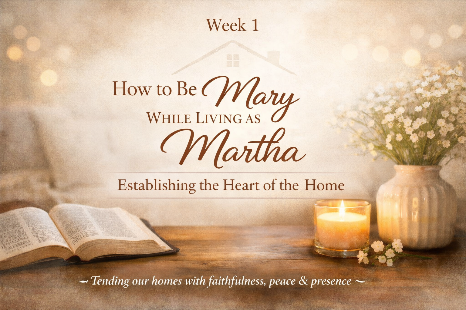 How to Be Mary While Living As Martha: Stewarding our Homes Without Losing Our Hearts- Week 1- The Necessary Thing 