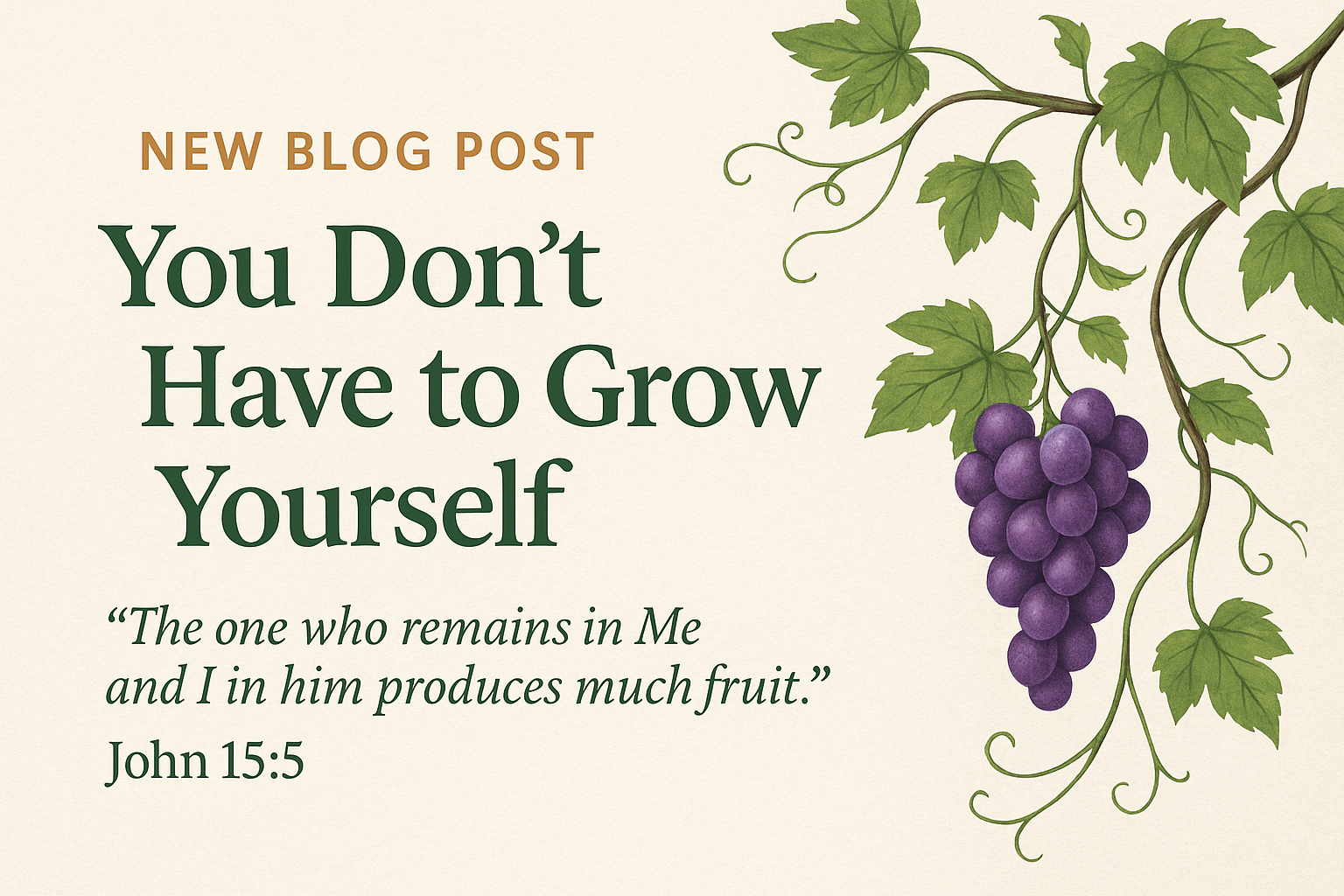 You Don’t Have to Grow Yourself