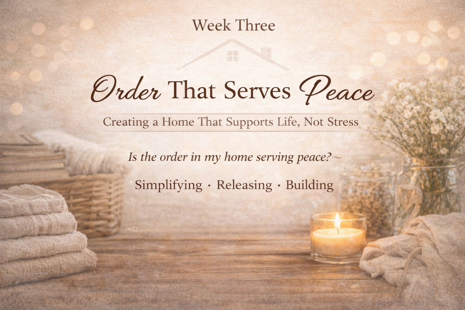 Week Three — Order That Serves Peace