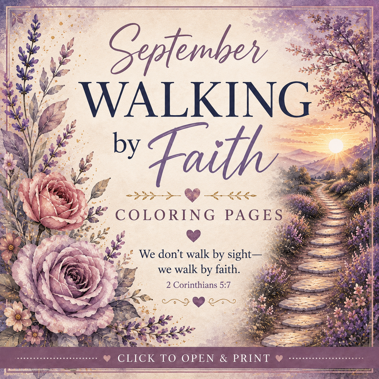 September journaling and verse coloring pages