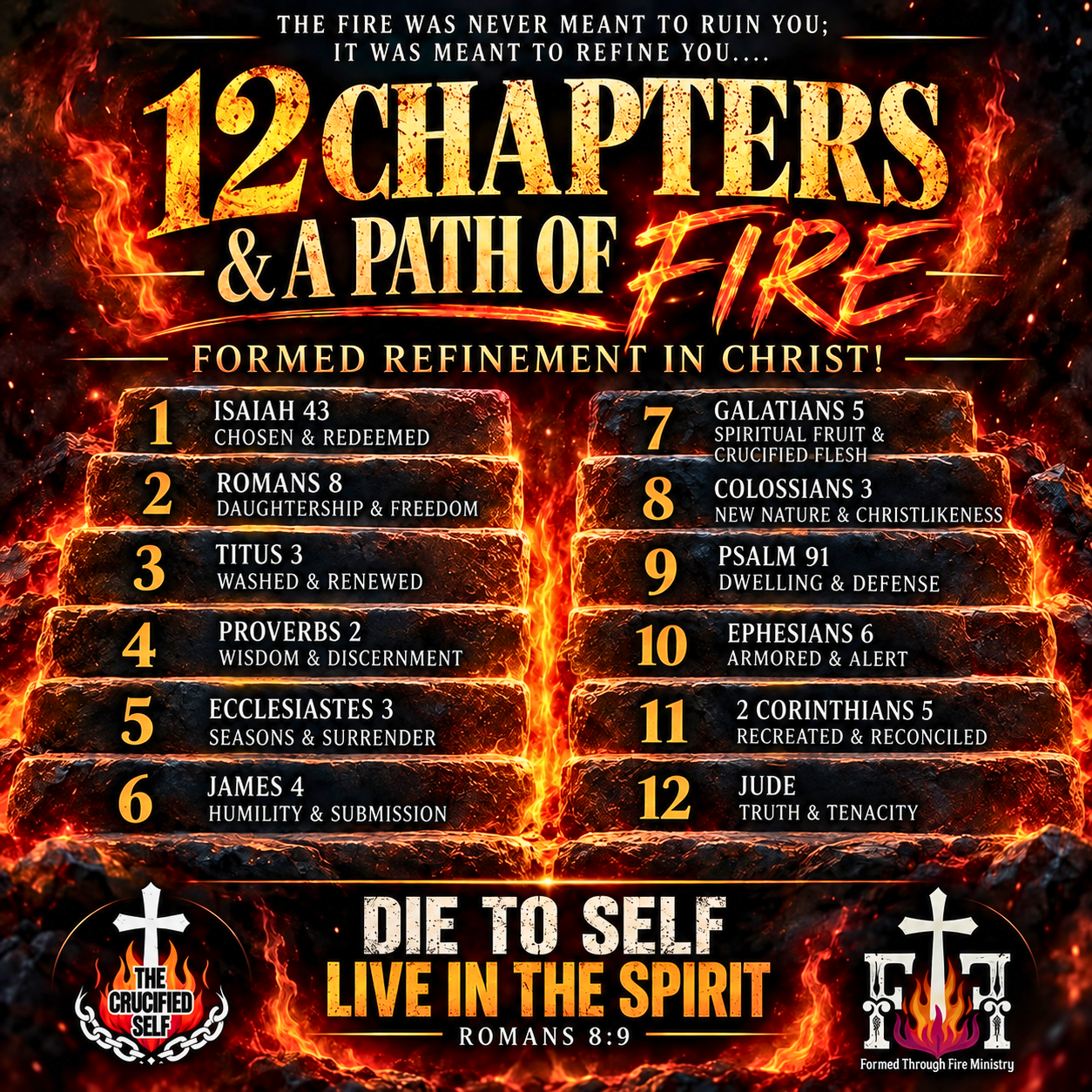 🔥 12 Chapters &amp; A Path of Fire Formed Refinement in Christ…🔥