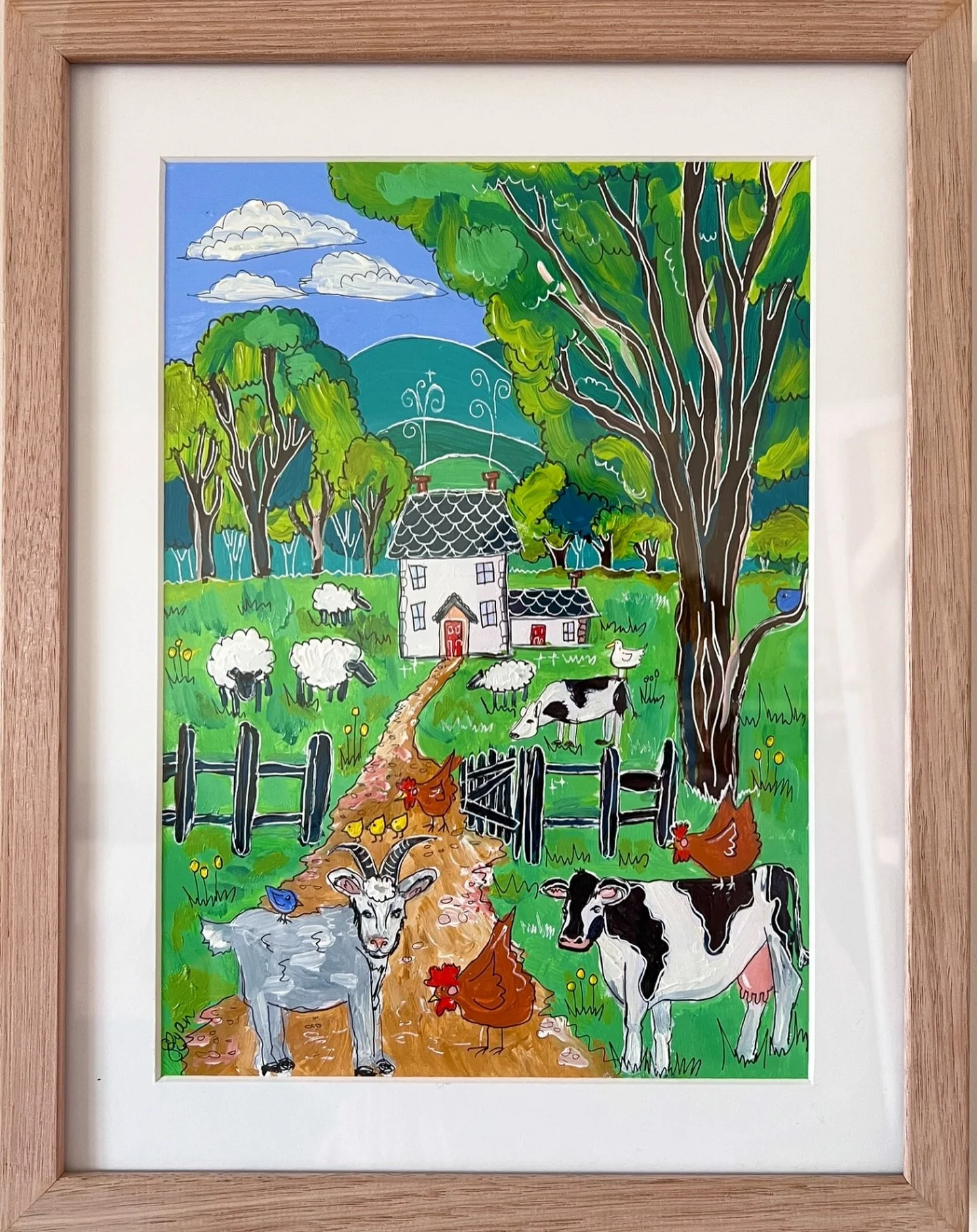A special painting for the soon to be Baby Brown 🤎
.
.
.
.
#art #artist #artwork #orangensw #baby #nursery @emmag.11 #farm @fantasticframing
