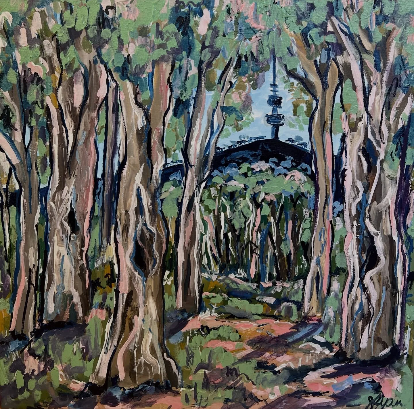 Sneak peak of just one of the almost 20(!!!) paintings I&rsquo;m bringing to Canberra on the 17th April @q_gallery_ 
This is the most paintings I have ever had in a show, it&rsquo;s going to be an overflow of love and colour! 🩷