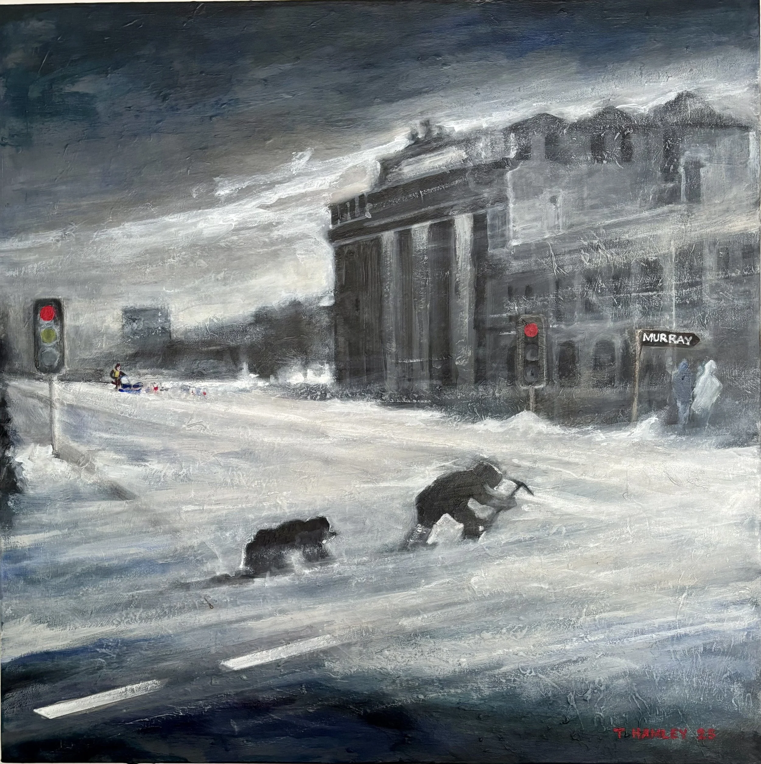 South Pole or Bust. Painted by the author. For sale $200 plus postage.