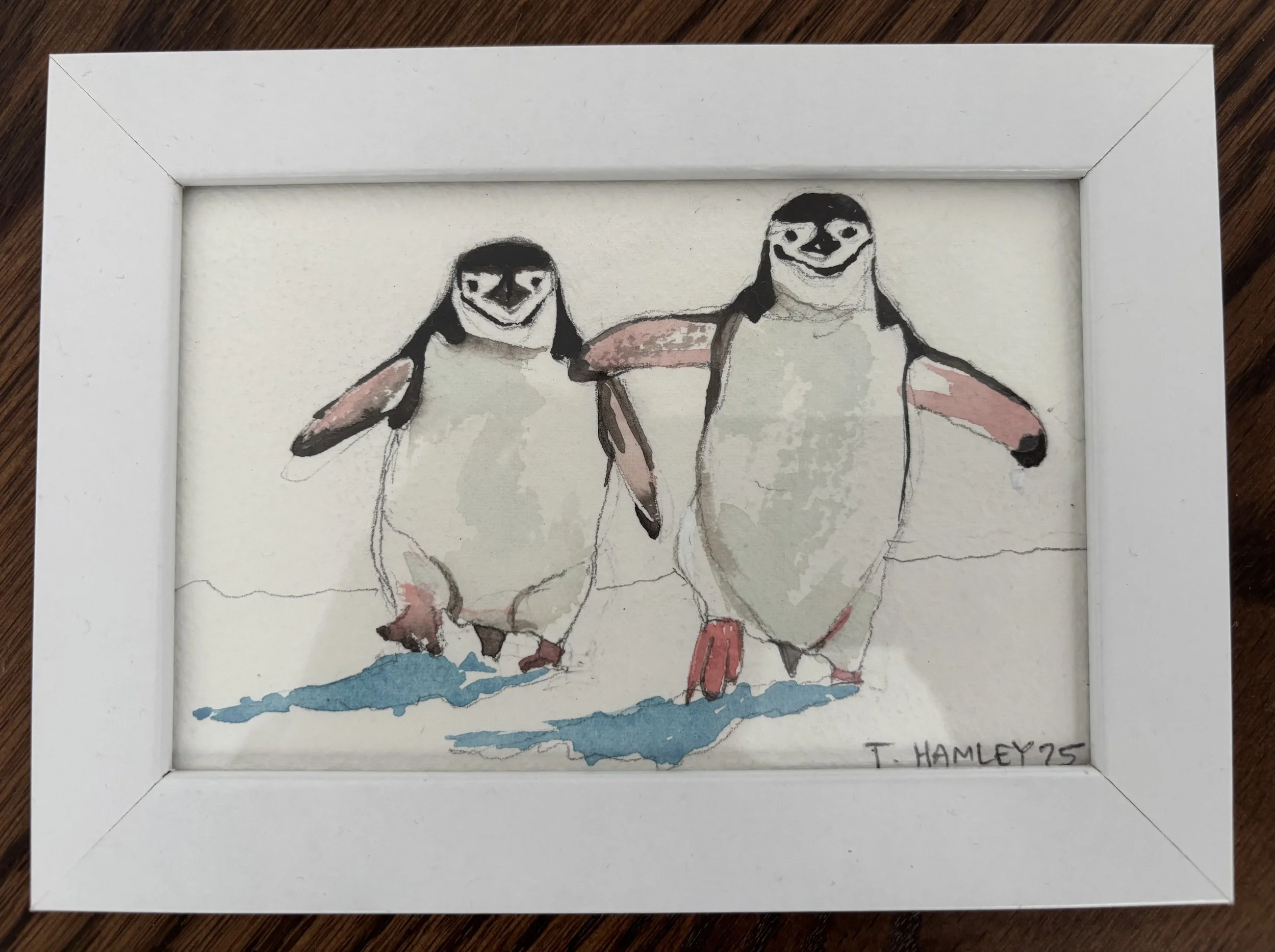 Postcard sized watercolours by author now offerred at speaker presentations