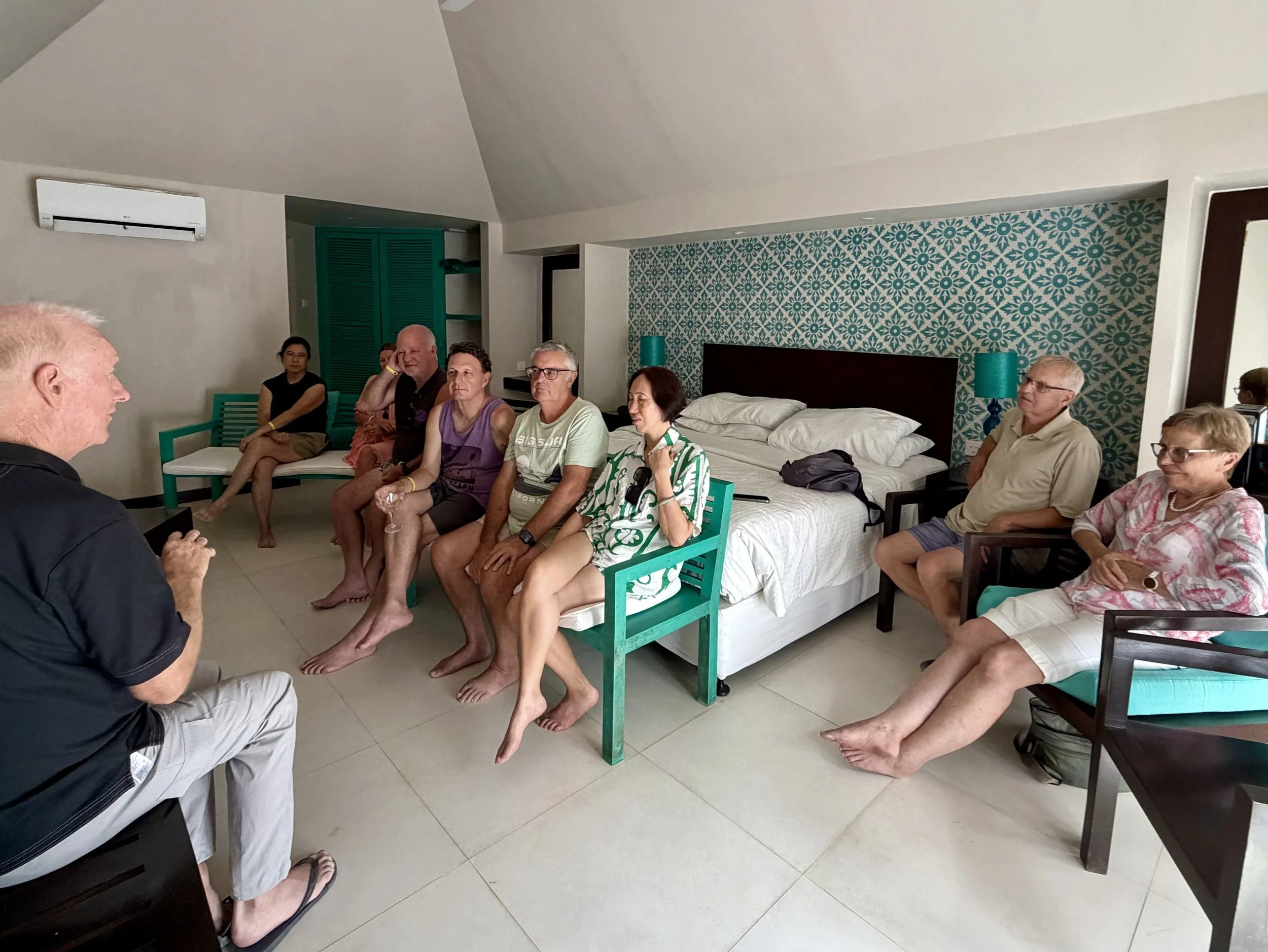 My first International Book Talk - held in our villa at the Andaaran Resort, Maldives