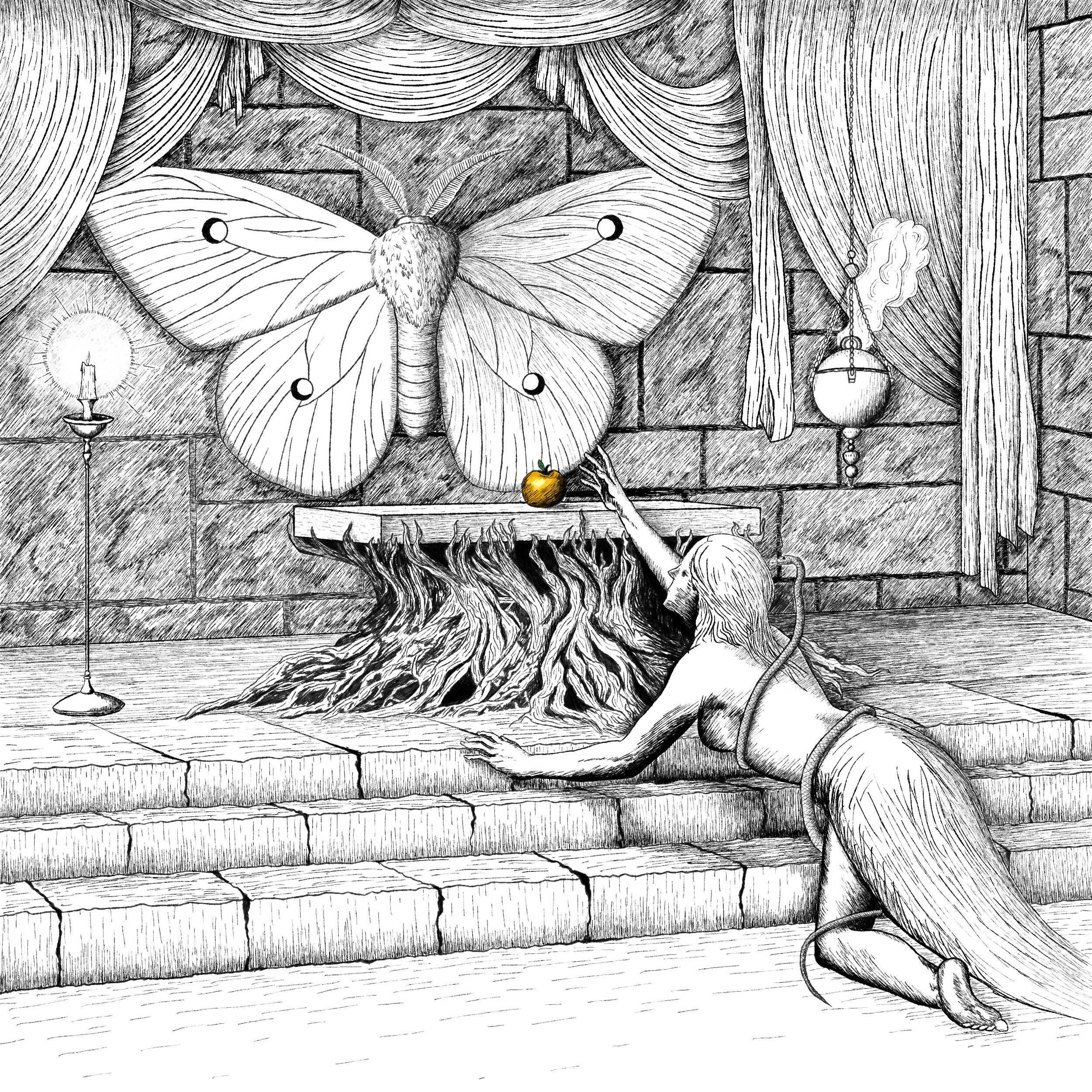 "Upon the Altar", another piece illustrated by Taylor for Golden Orchard, done using Procreate on iPad