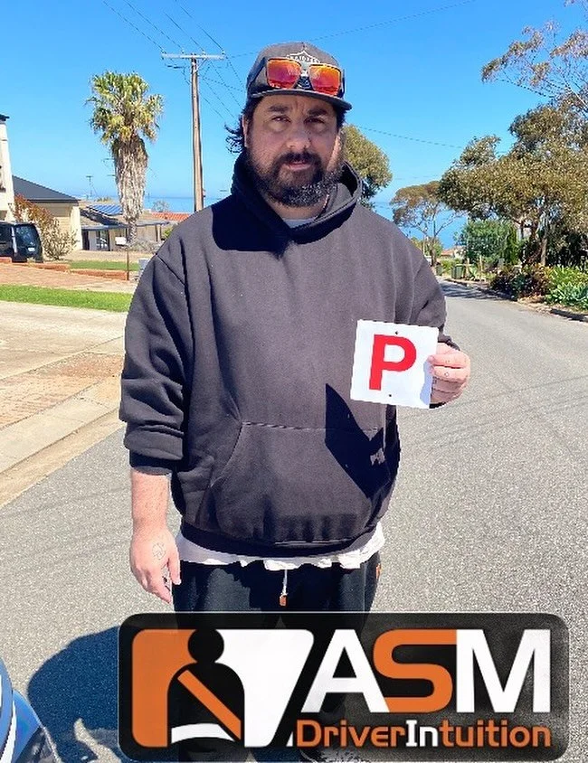 A beautiful sunny day for a driving test. Well done Tyson, we did it! It&rsquo;s time to hit the streets. #pplates #asmdriverintuition