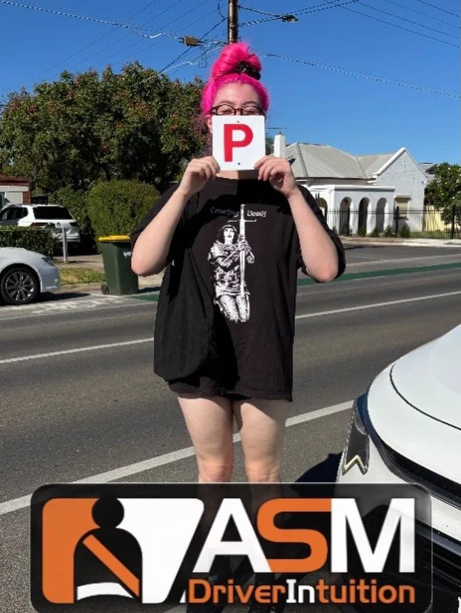 Great effort Sarina! Perseverance has paid off. It&rsquo;s been a pleasure, now it&rsquo;s time to hit the streets. #pplates #asmdriverintuituion