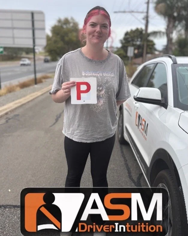 Nailed it! Good job, Mikaela. Time to hit the roads! #pplates #asmdriverintuition