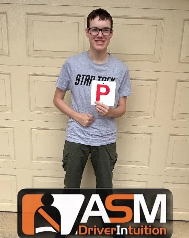 Well done, Liam! Not even the storm clouds could stop you. Good luck on the roads, your sister will love her new taxi service. #pplates #asmdriverintuition