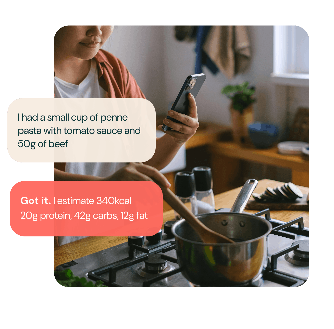 Welling Track your food through chat or photos