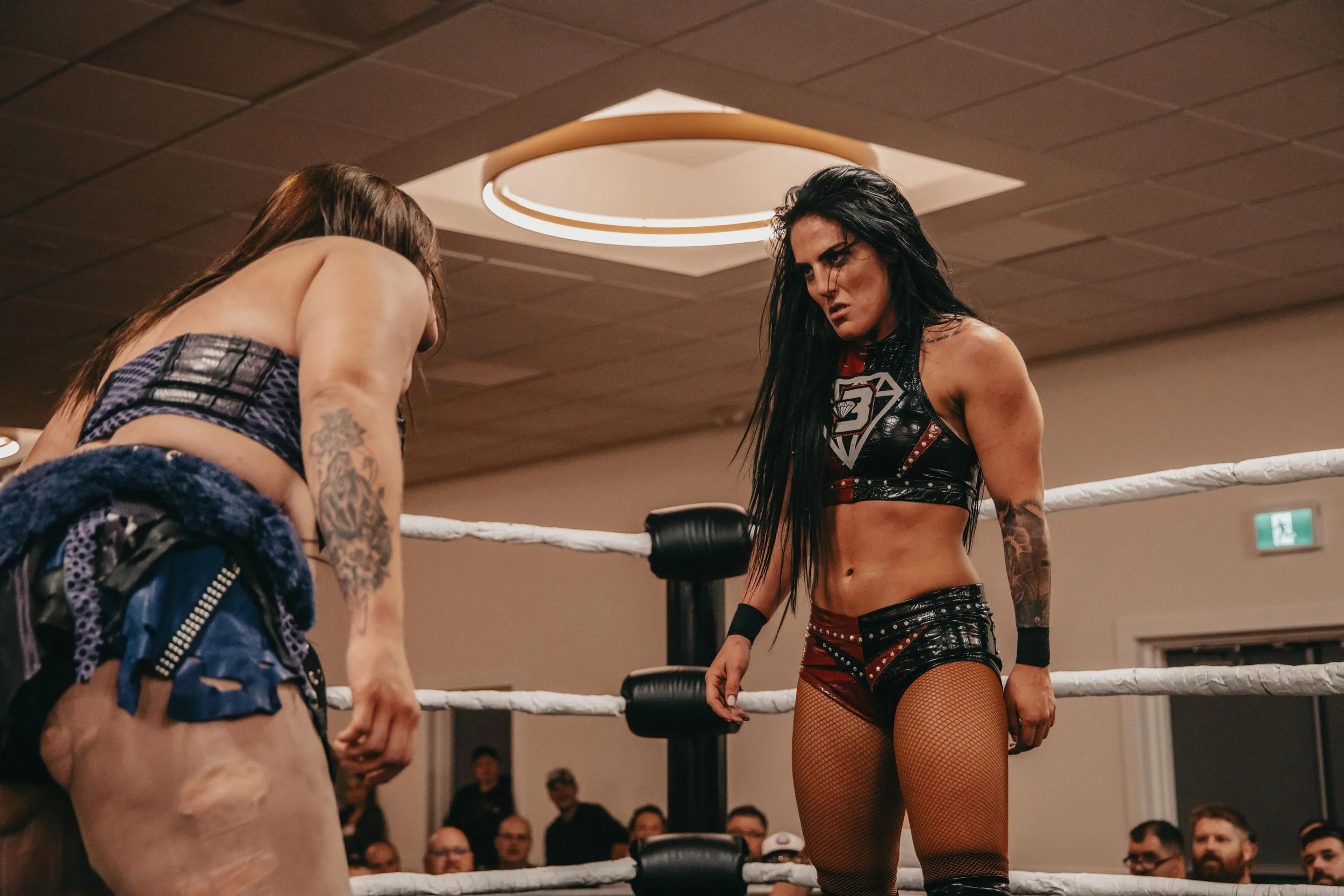 Tessa Blanchard faces off with Riea Von Slasher at VIPW, 2023 - Vancouver Island Pro Wrestling, Dylan Phillips Photography