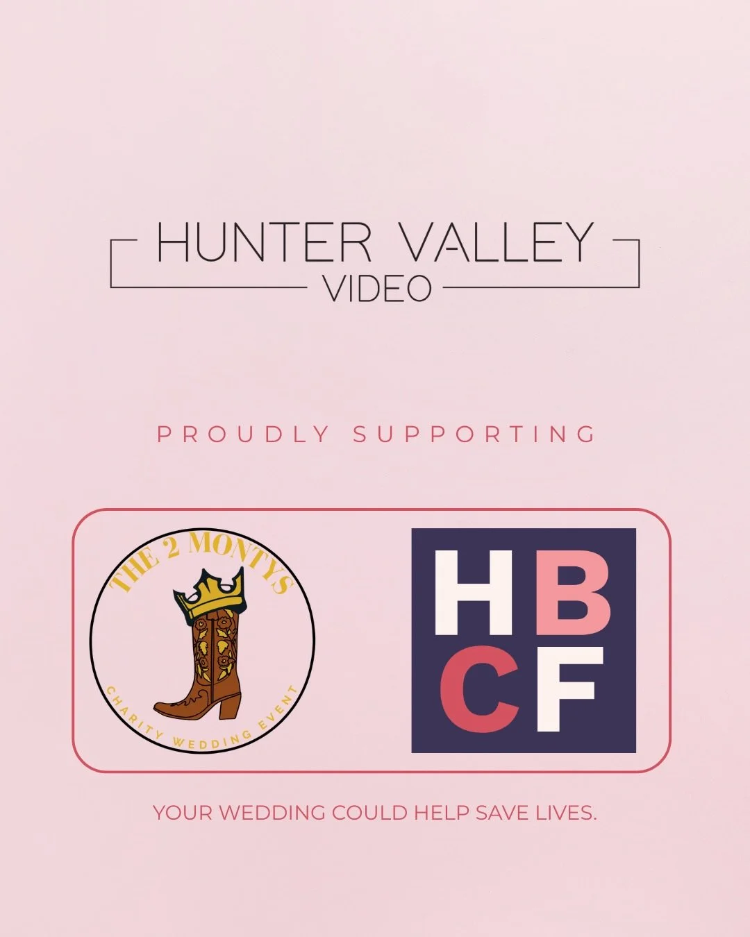 VENDOR ANNOUNCEMENT - HUNTER VALLEY VIDEO 🎥 

We&rsquo;re excited to welcome back @huntervalleyvideo to The 2 Montys Charity Wedding Event 2026, generously donating their videography package valued at $4,100, in support of the Hunter Breast Cancer F