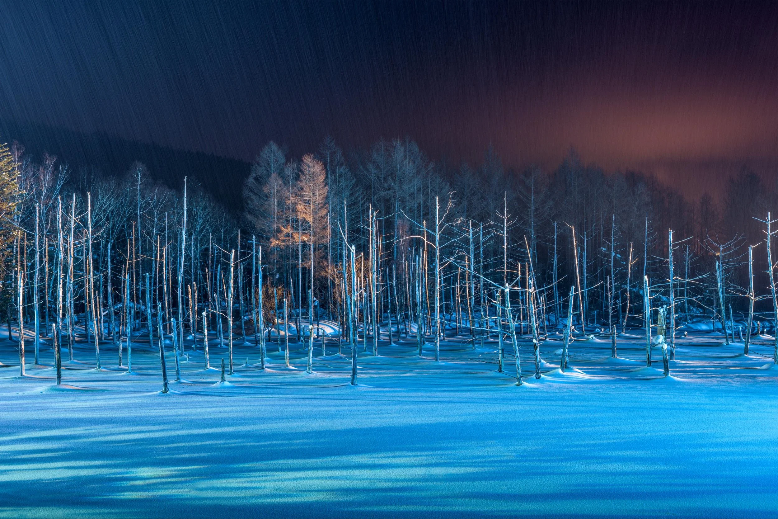 Biei Blue Pond - Winter Sightseeing - Furano
