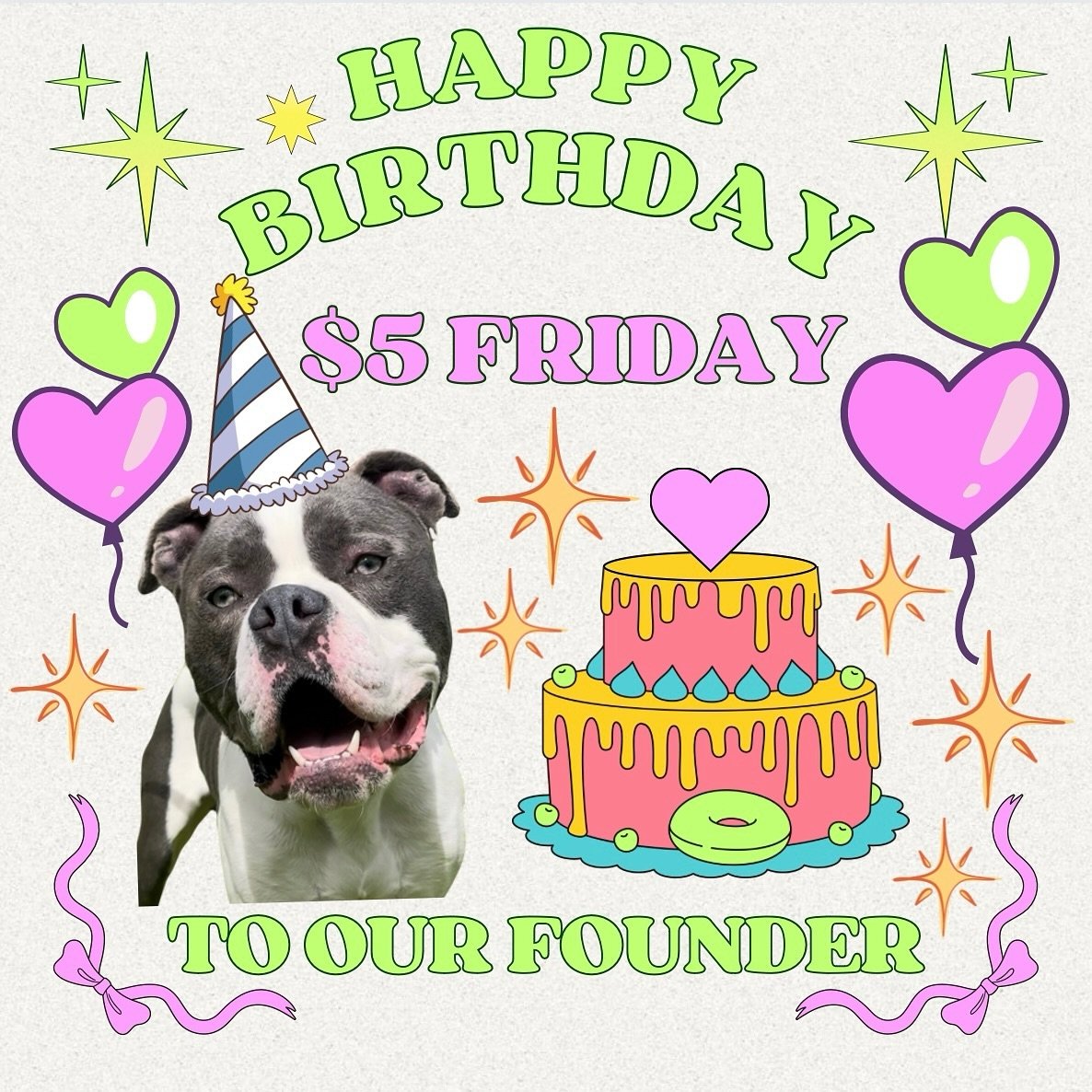 Hi it&rsquo;s me Kenny, the Riverside euth survivor letting you know it&rsquo;s our founders birthday! Jackie and her team saved me last week and I&rsquo;m so glad I&rsquo;m in her rescue now because I&rsquo;m showed real love and I get so much atten