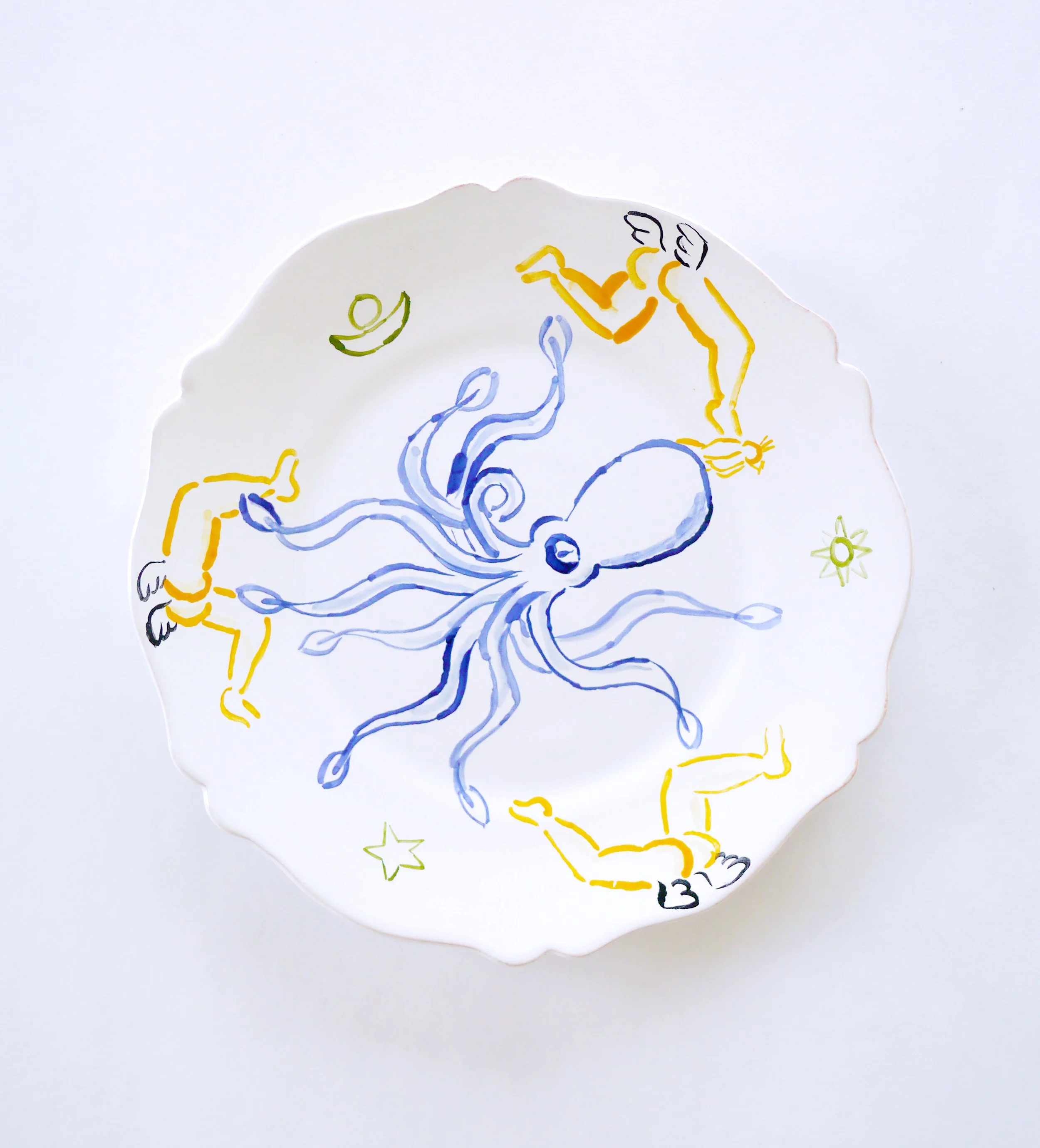 Ceramic Plate - Running from the Kraken