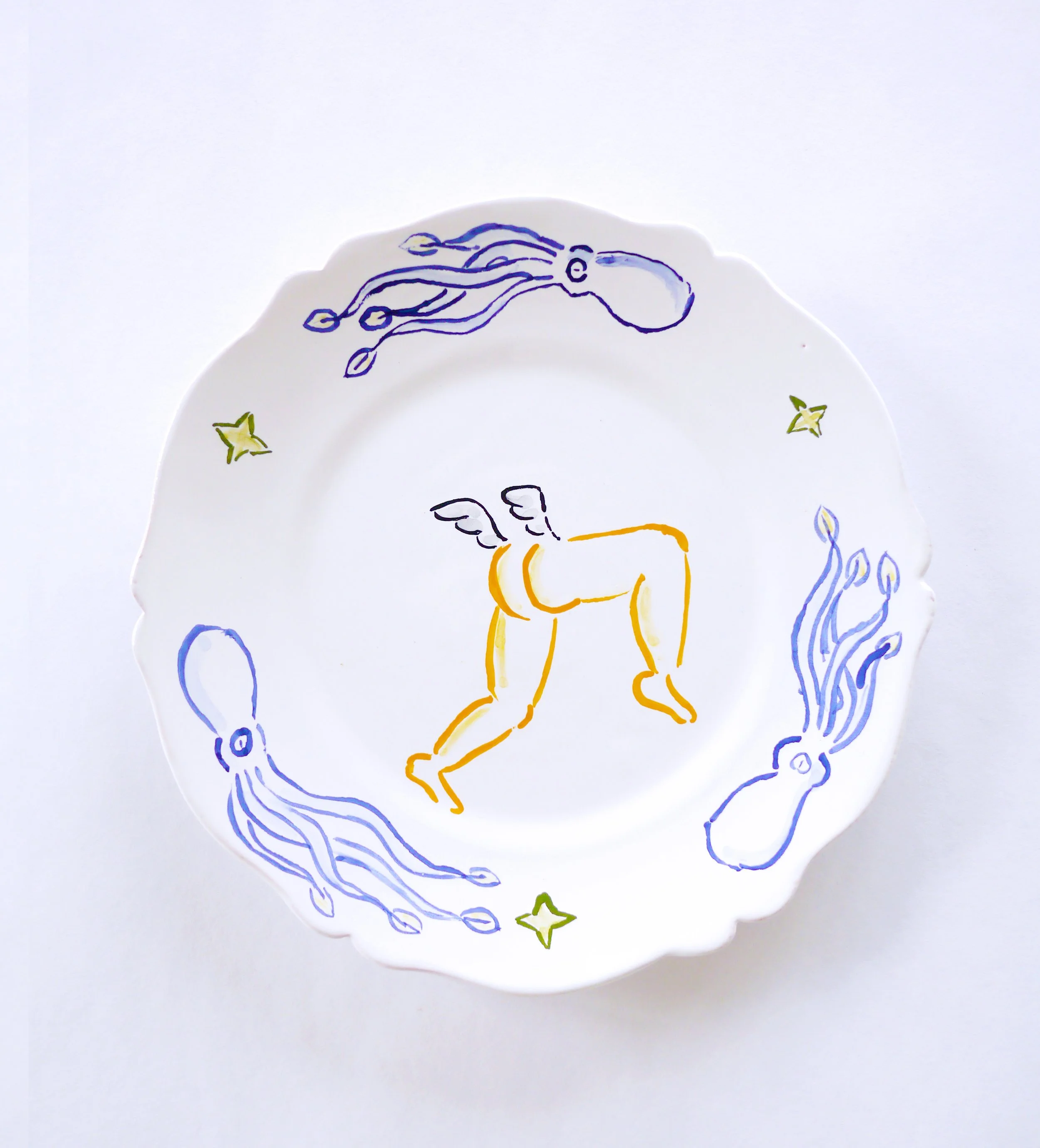 Ceramic Plate - The Krakens and the traveler