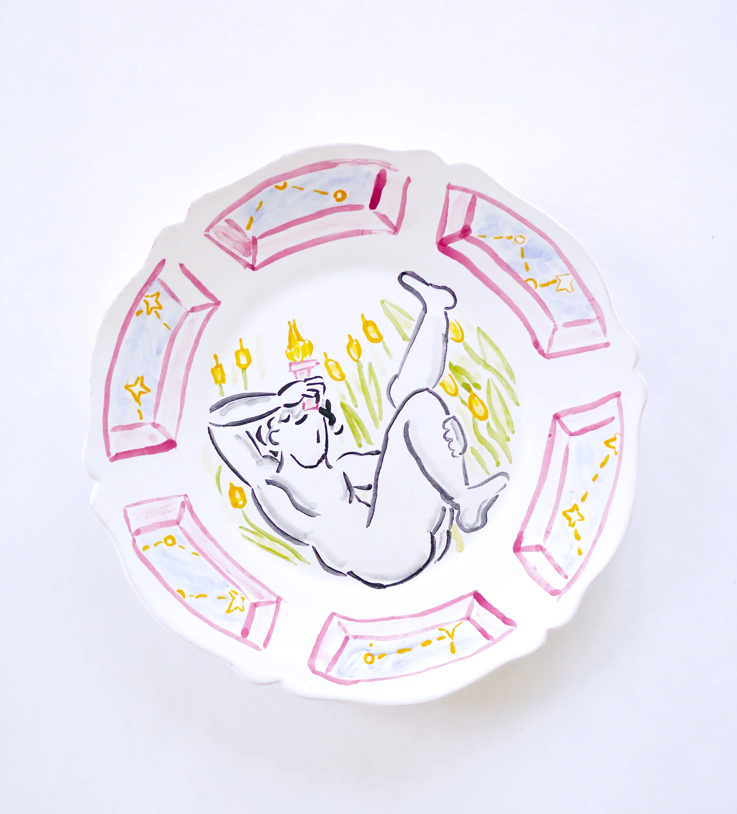 Ceramic Plate - Man in the cosmogonic marchland