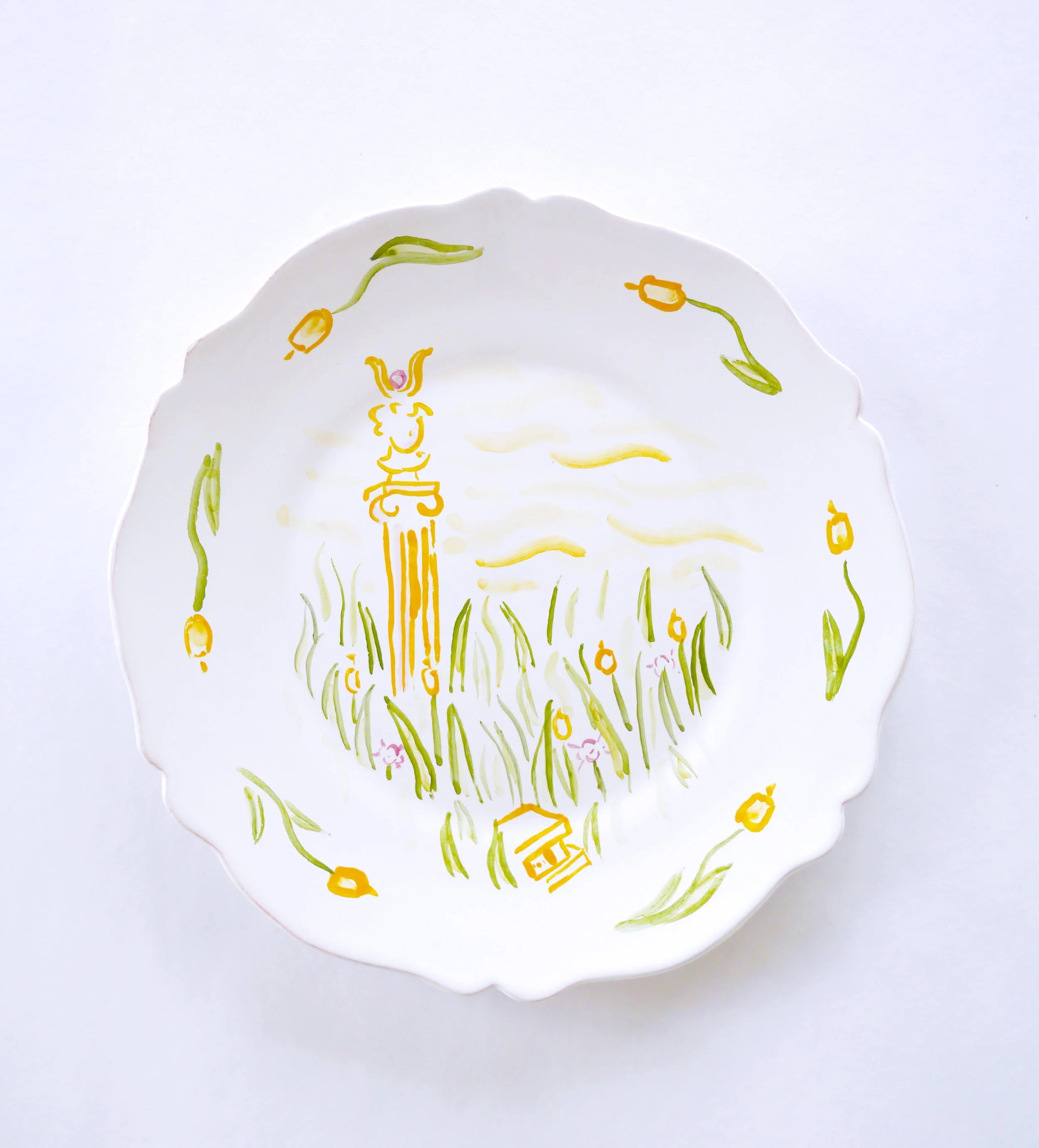 Ceramic Plate - Landscape with ruins