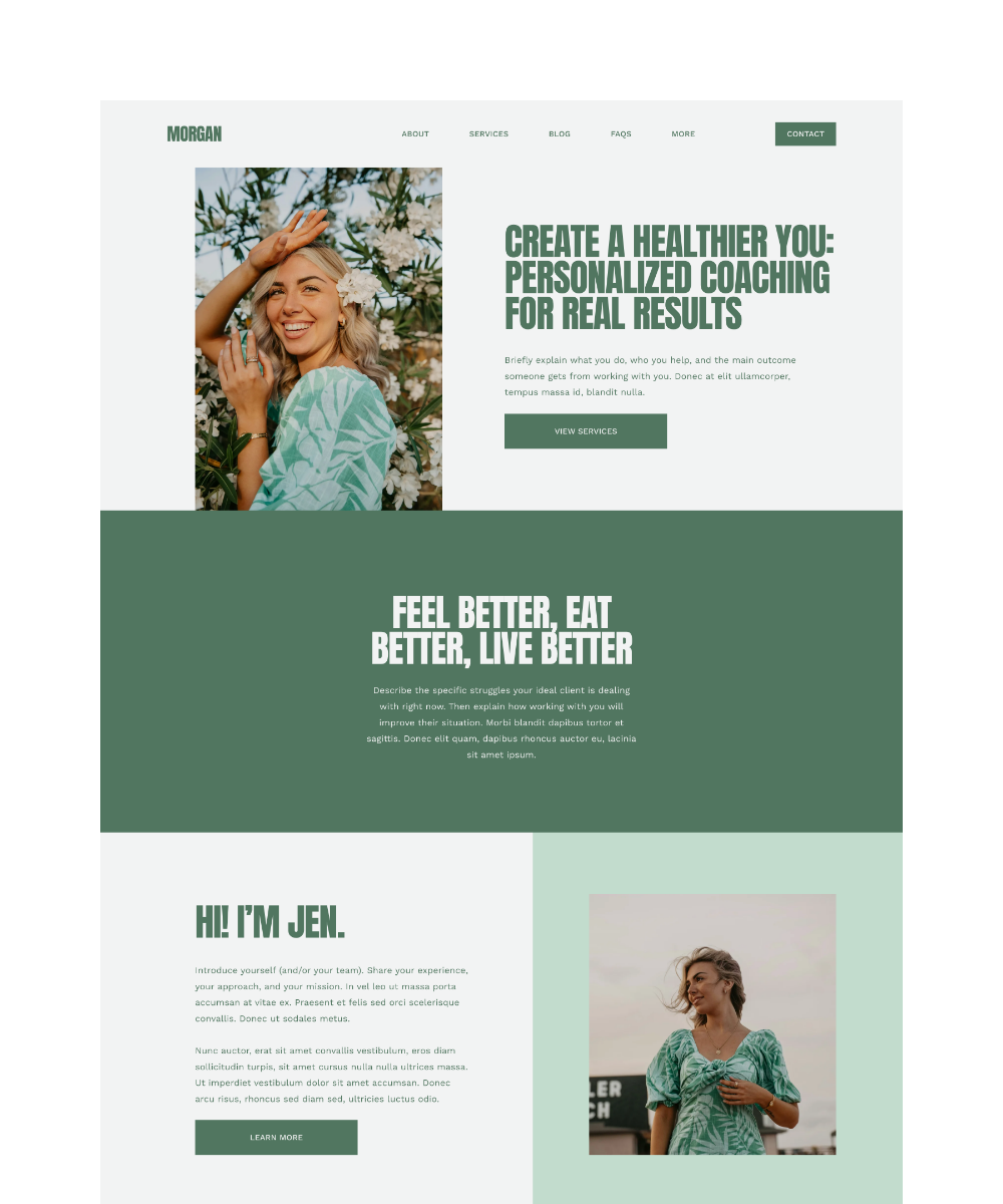 Morgan — Squarespace 7.1 Website Template