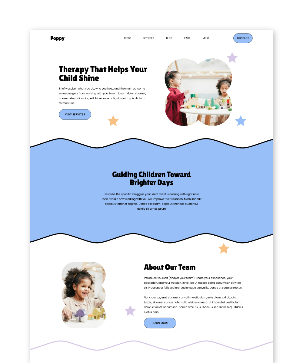 Poppy — Squarespace 7.1 Website Template