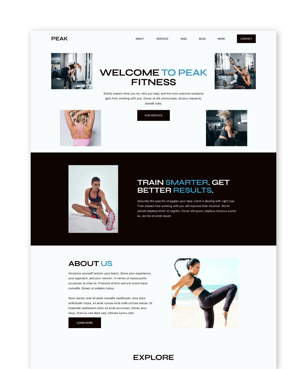 Peak — Squarespace 7.1 Website Template